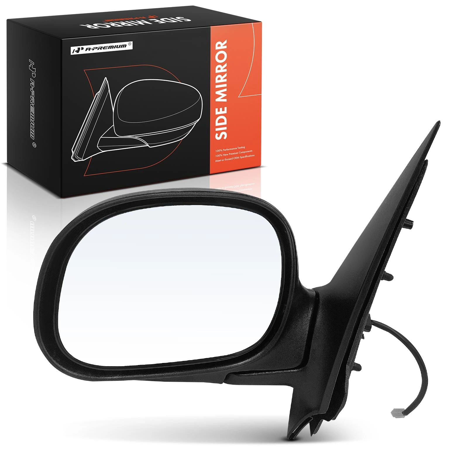 Driver Chrome Mirror with Power Glass Adjust
