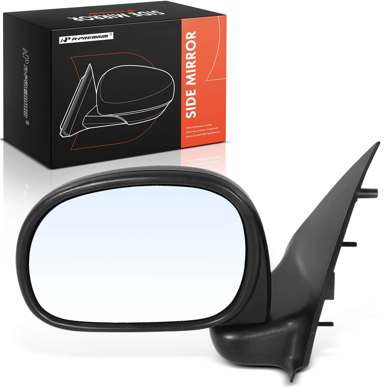 Driver Textured Manual Mirror with Power Folding