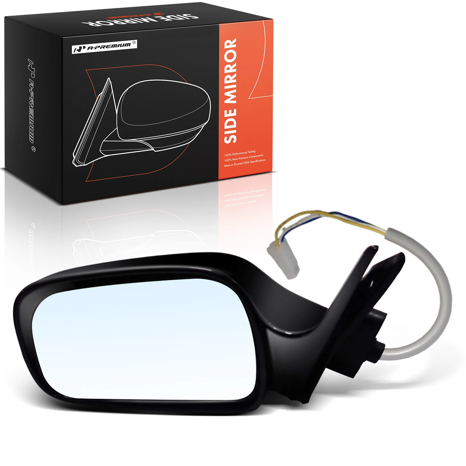 1992-1996 Toyota Camry Left Driver Side Mirror, Powered, Black A-Premium APMI2930TW