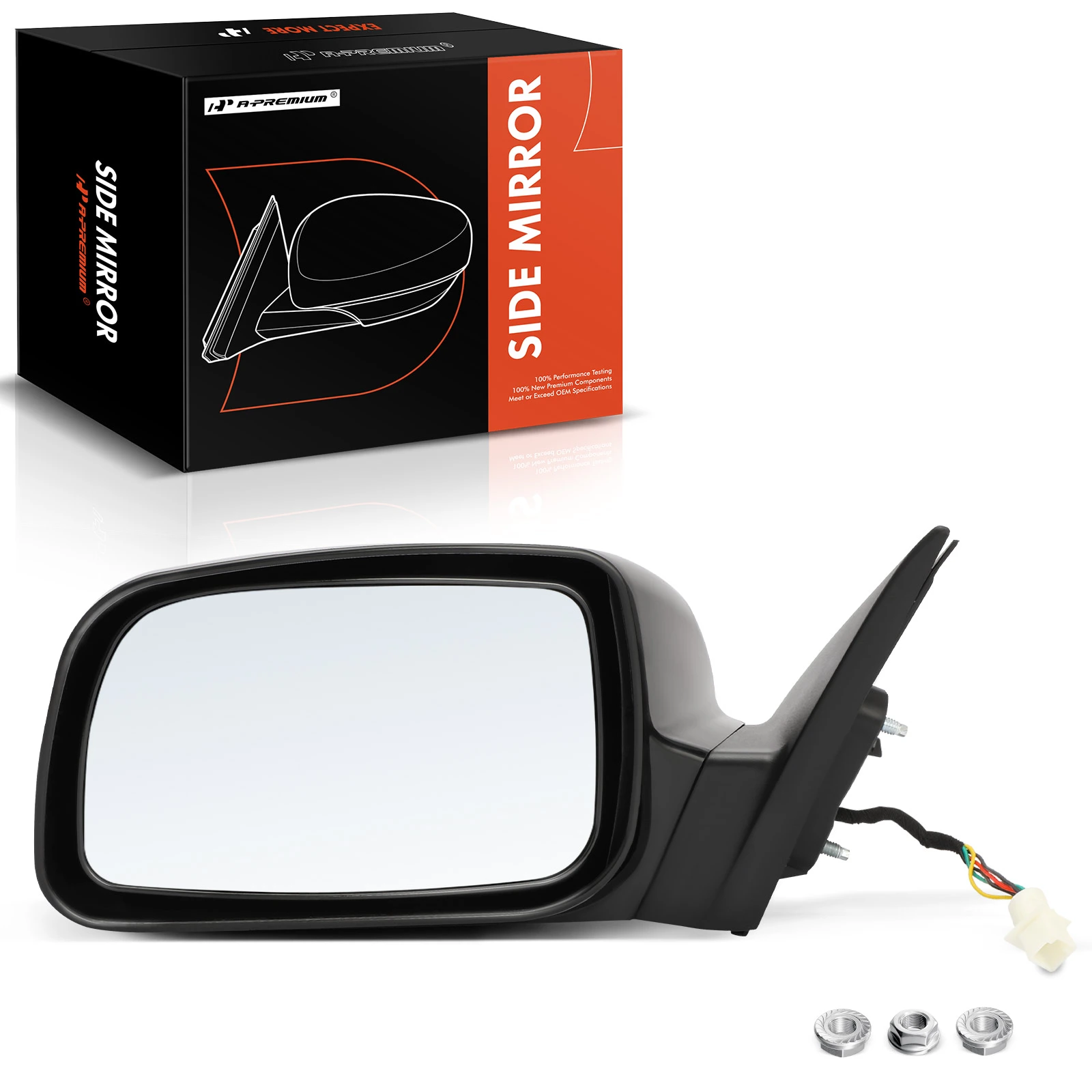 2007-2011 Toyota Camry Left Driver Side Mirror, with Heating, Power Adjustment, Non-Folding, Black A-Premium APMI1761