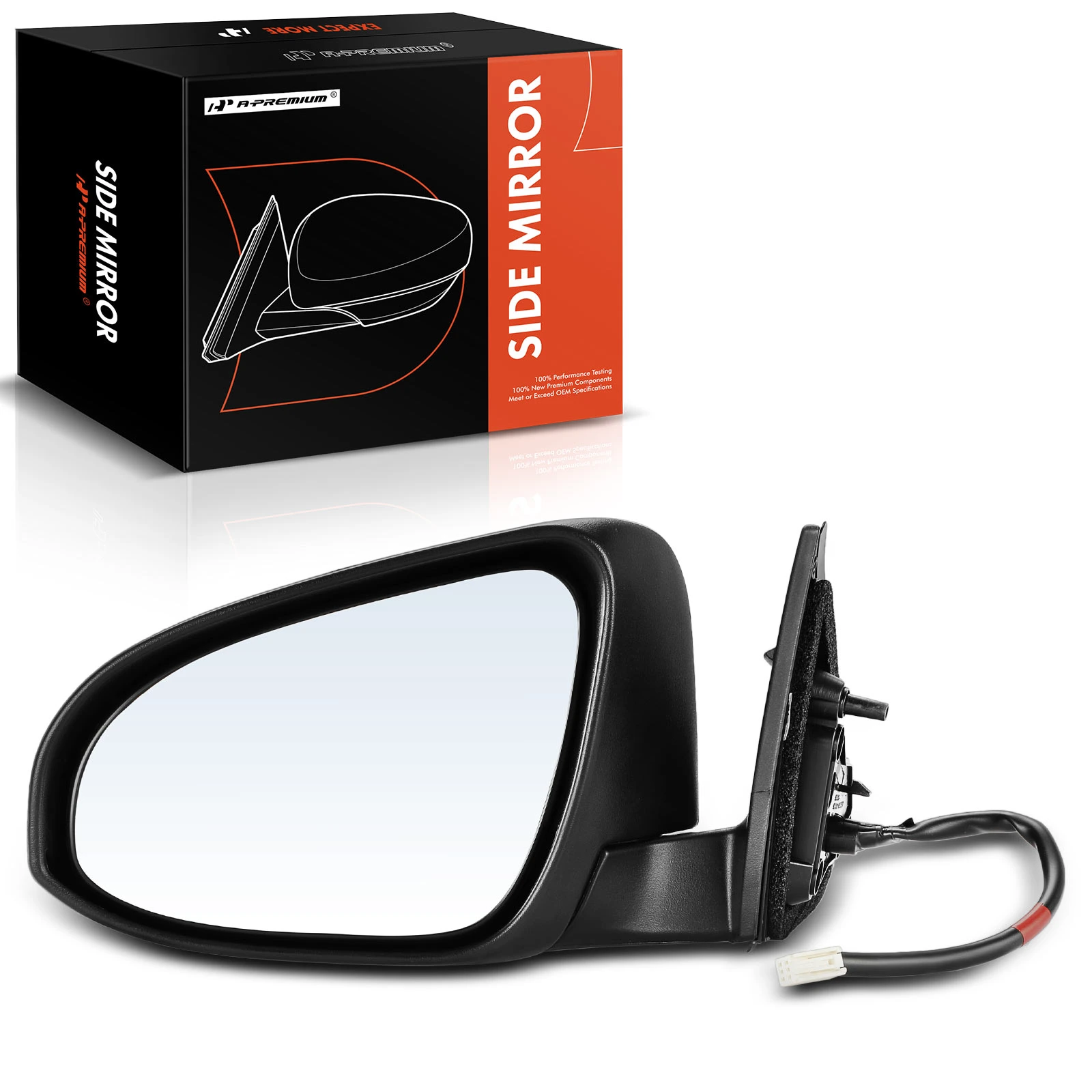 2012-2014 Toyota Camry Left Driver Side Mirror, Powered, with Heated, White & Black A-Premium APMI141