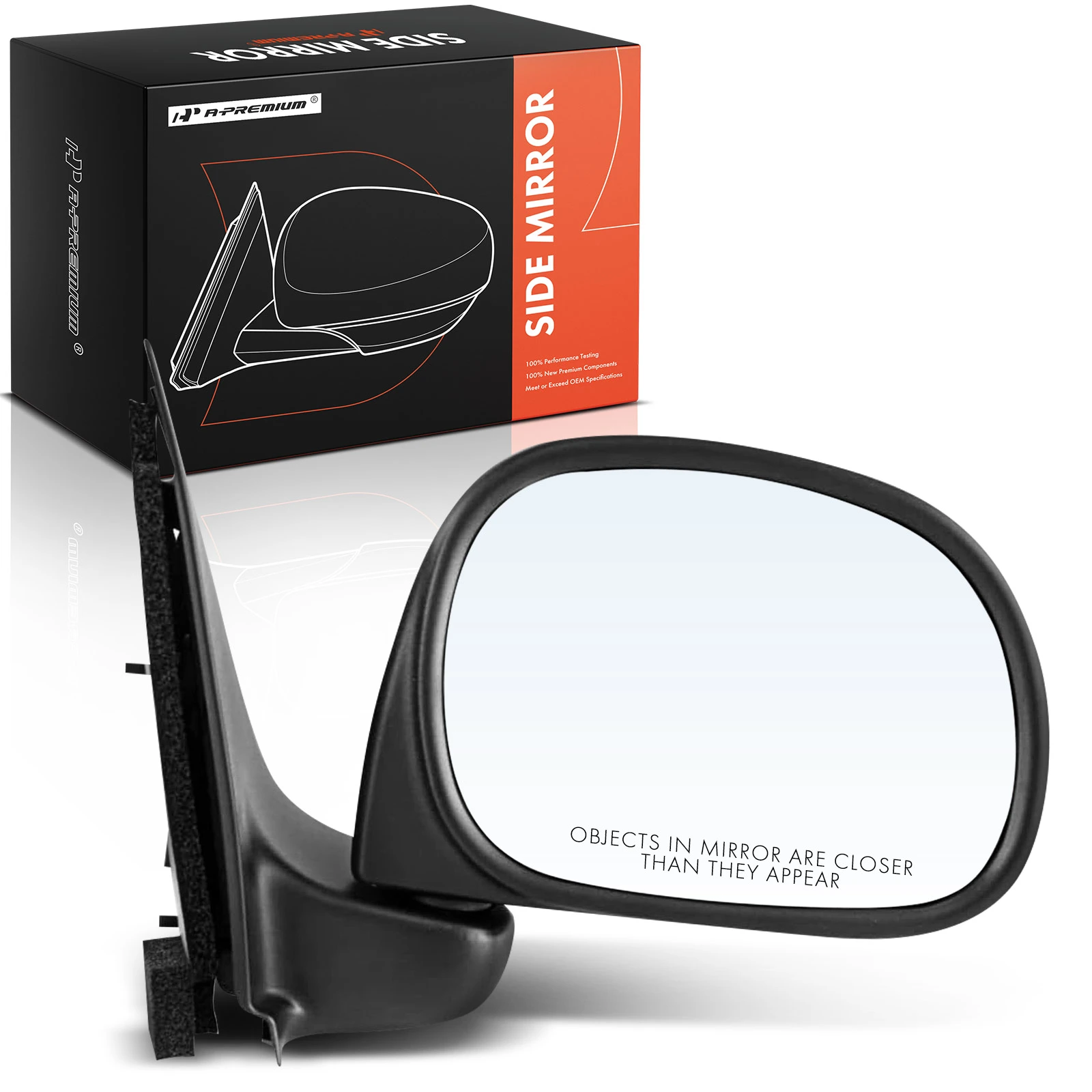 Passenger Textured Black Manual Mirror