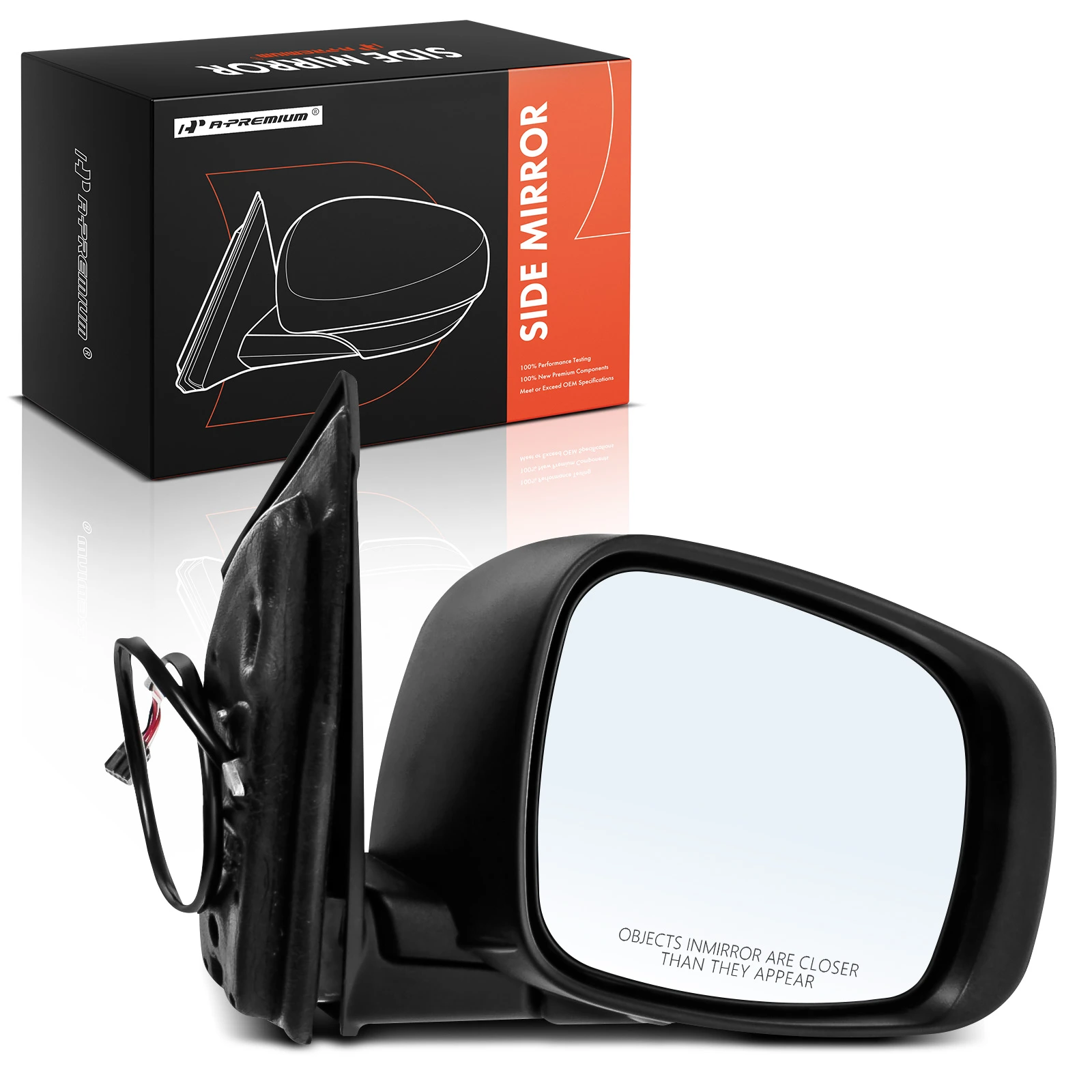 Passenger Smooth Black Mirror with Power Glass Adjust