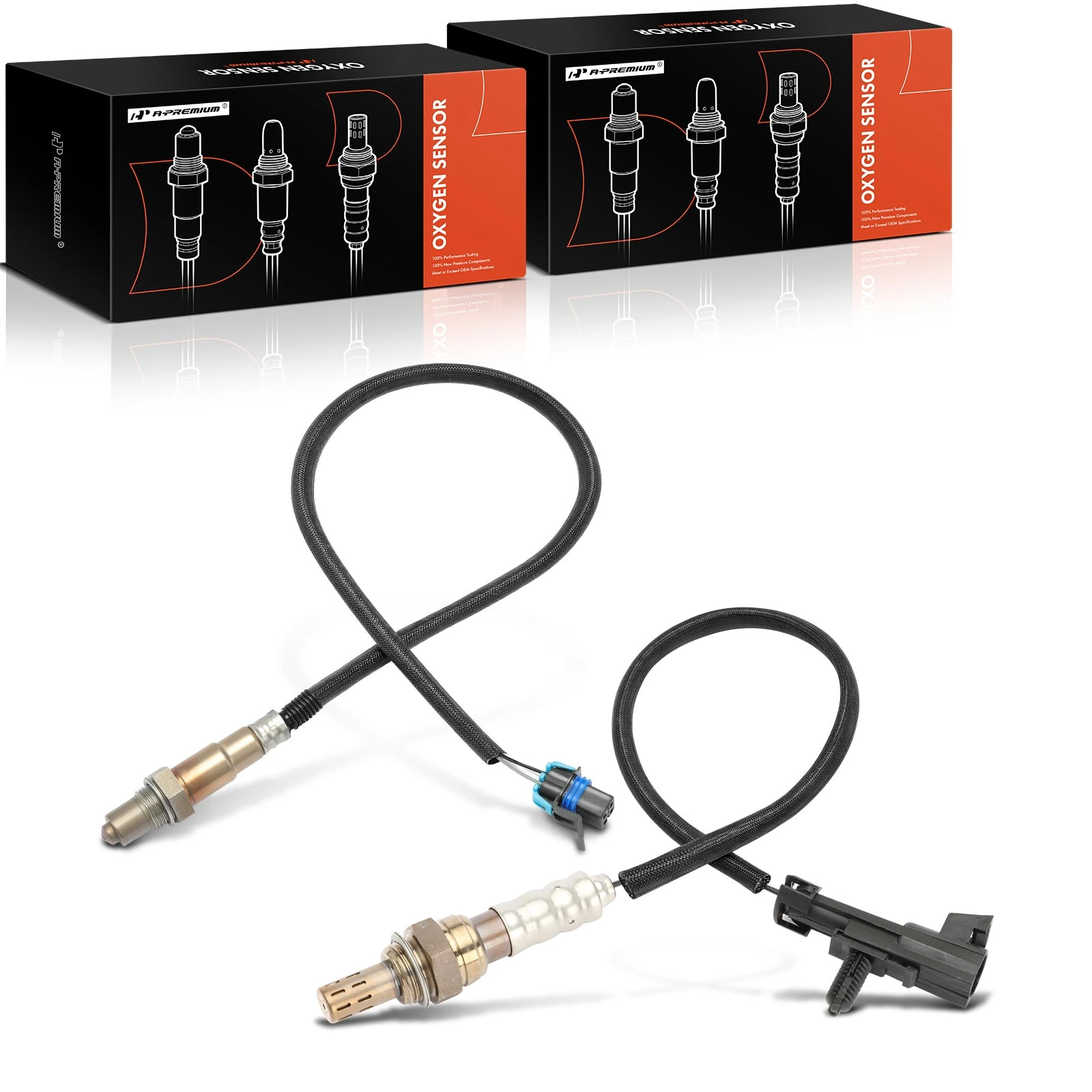 2 Pcs Upstream & Downstream O2 Oxygen Sensor