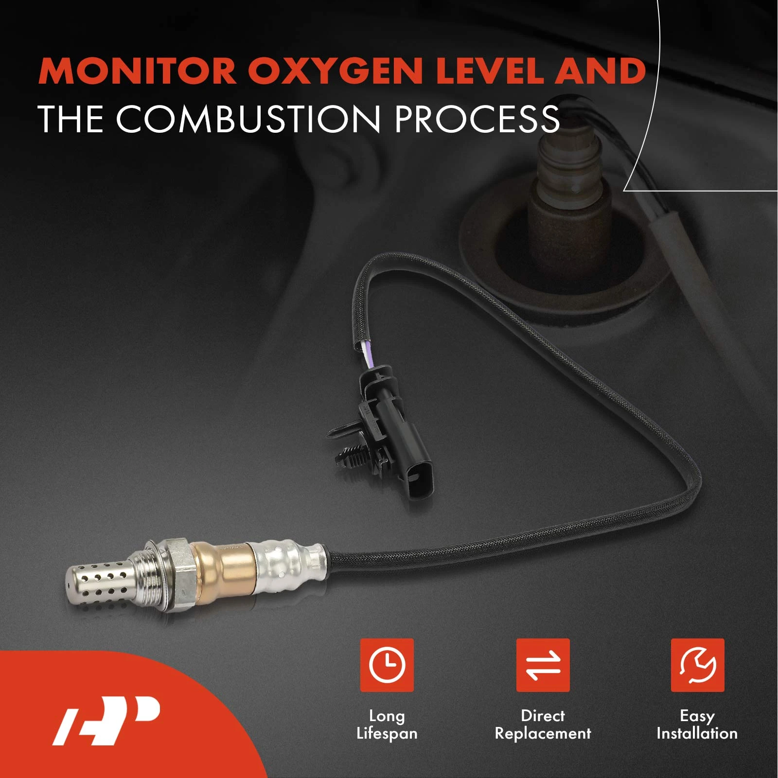 1-Pc Oxygen Sensor Downstream 4-Pin A-Premium APOS1682