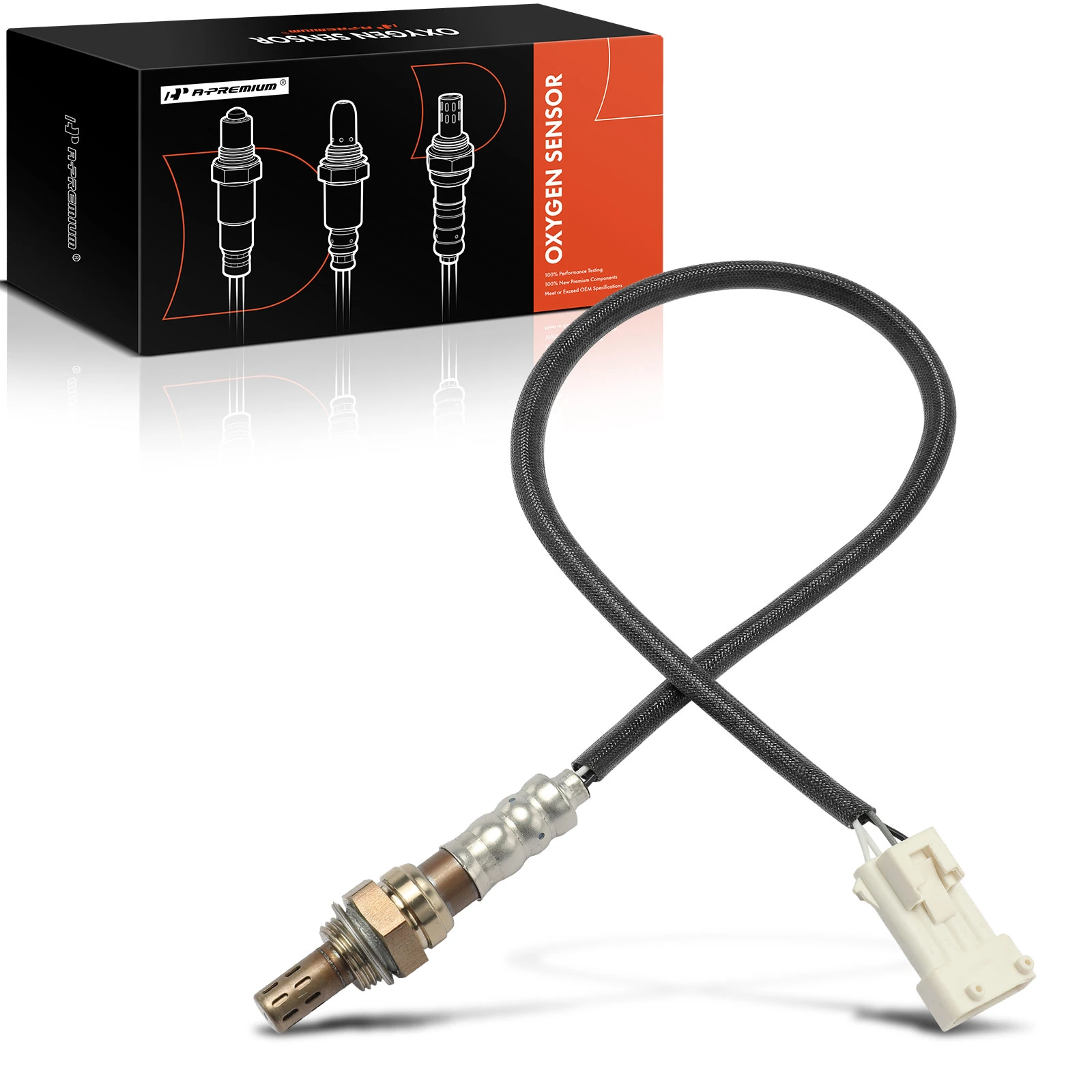 1996-1997 Saab 900 1pc Oxygen Sensor 4-Pin A-Premium APOS0468