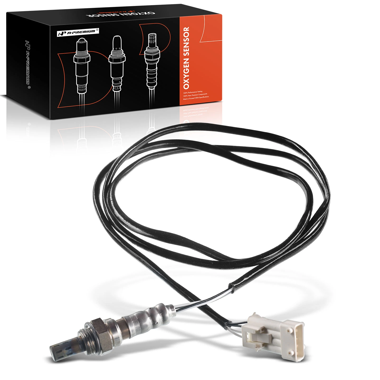 1996-1997 Saab 9000 1pc Oxygen Sensor 4-Pin A-Premium APOS0358