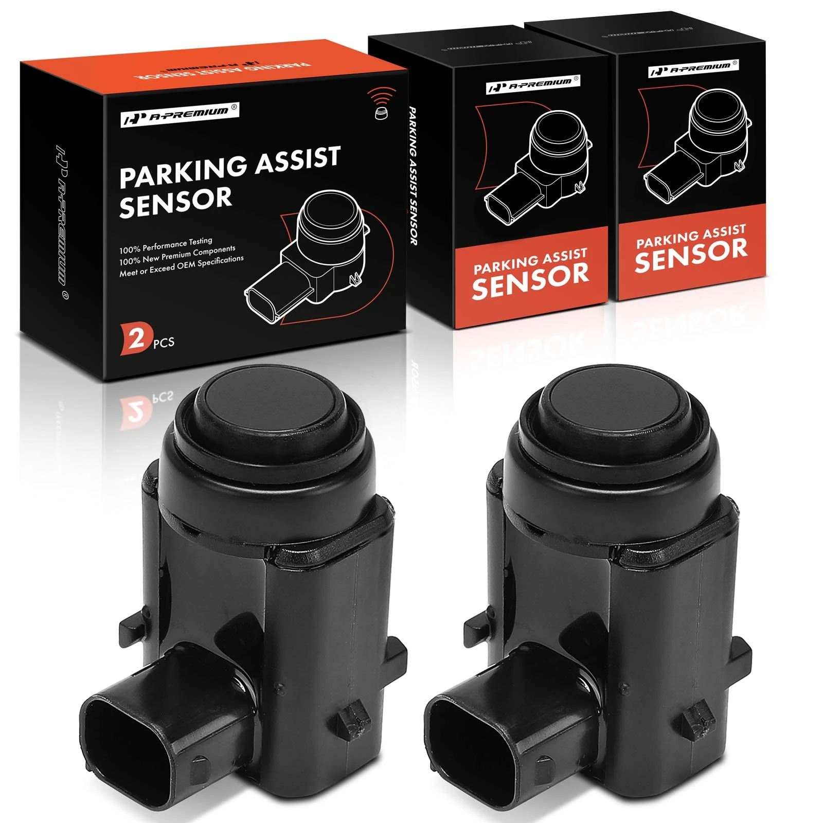 2 Pcs Front & Rear Parking Assist Sensor