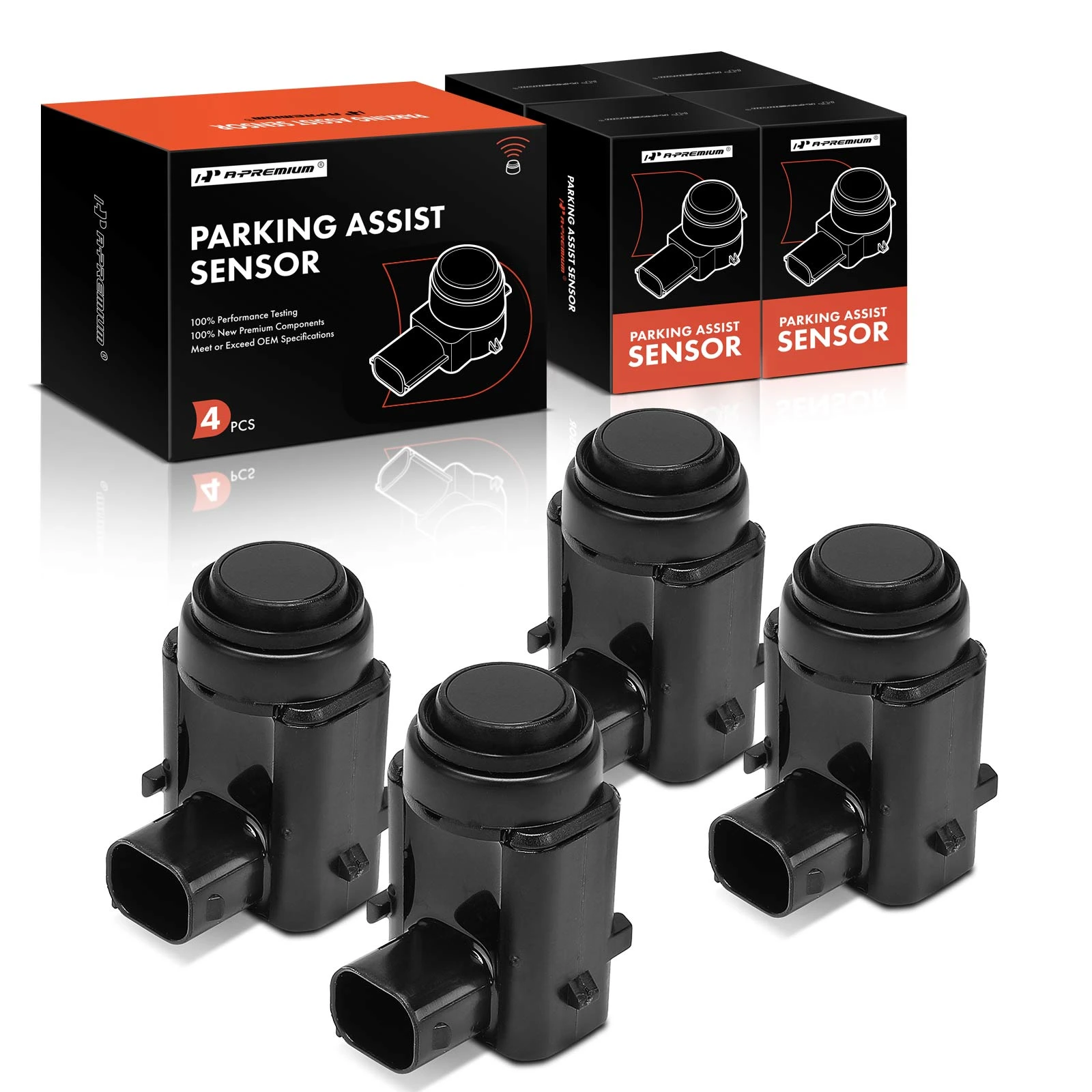 4 Pcs Front & Rear Parking Assist Sensor