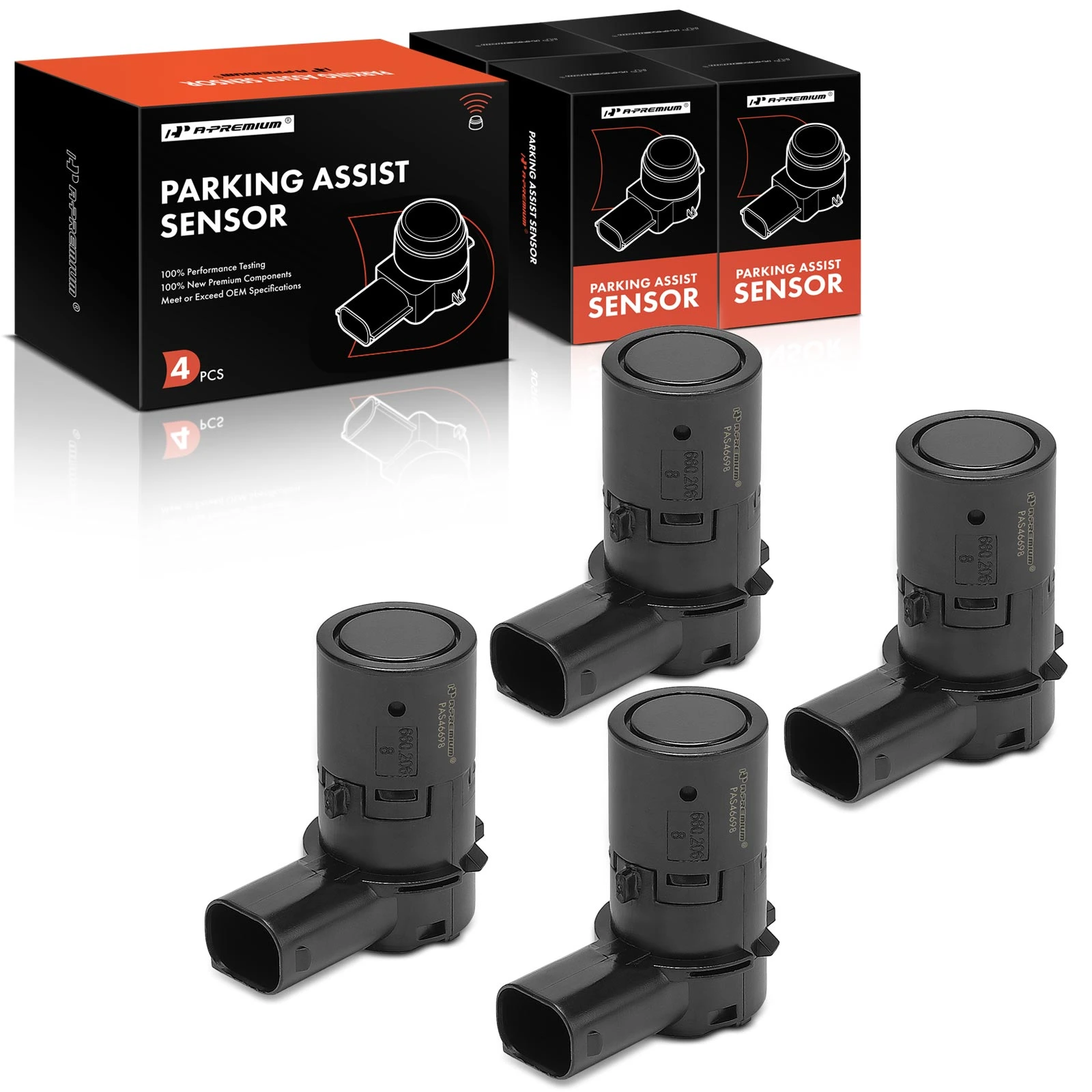 4 Pcs Front & Rear Parking Assist Sensor