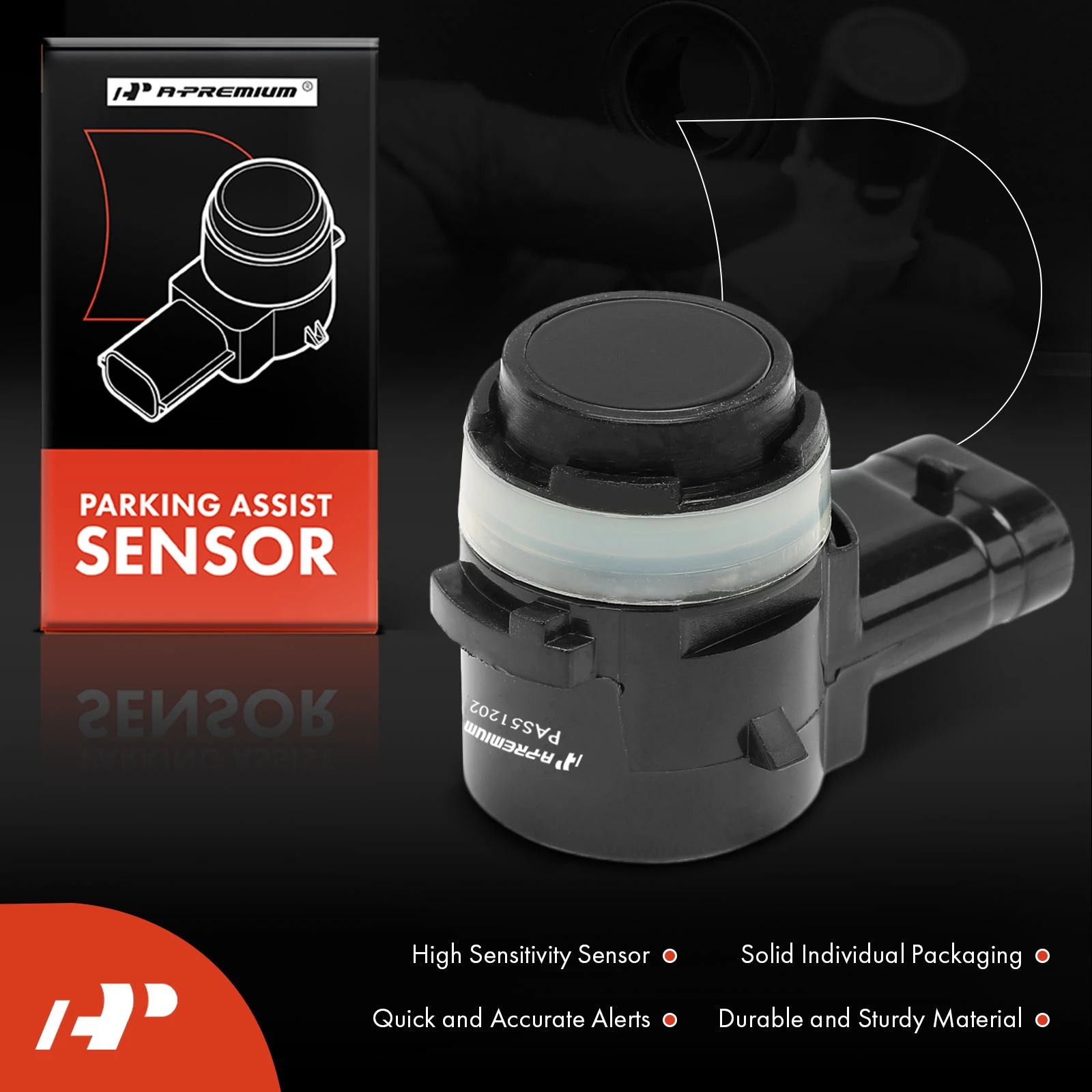 1 Pc Front Outer Parking Assist Sensor for Mercedes-Benz A220 W205 C300 GLC300