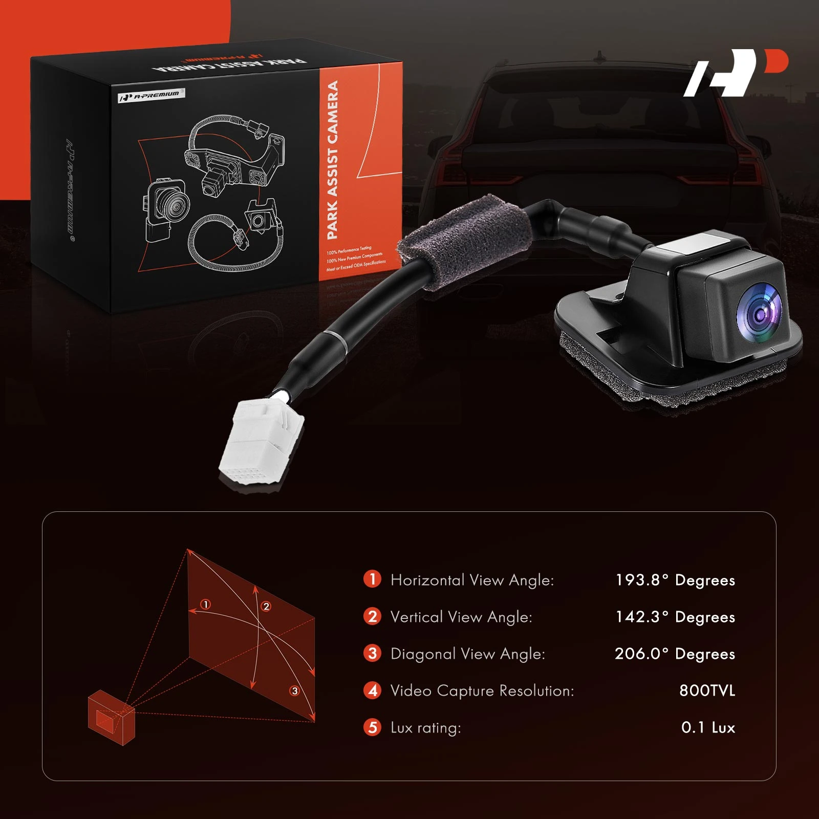 Rear Back Up Park Assist Camera for Honda Accord 2013-2015 Hybrid EX-L Touring