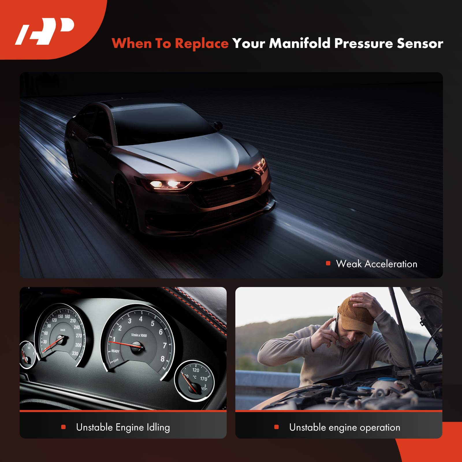 Manifold Absolute Pressure MAP Sensor 56041018AB For