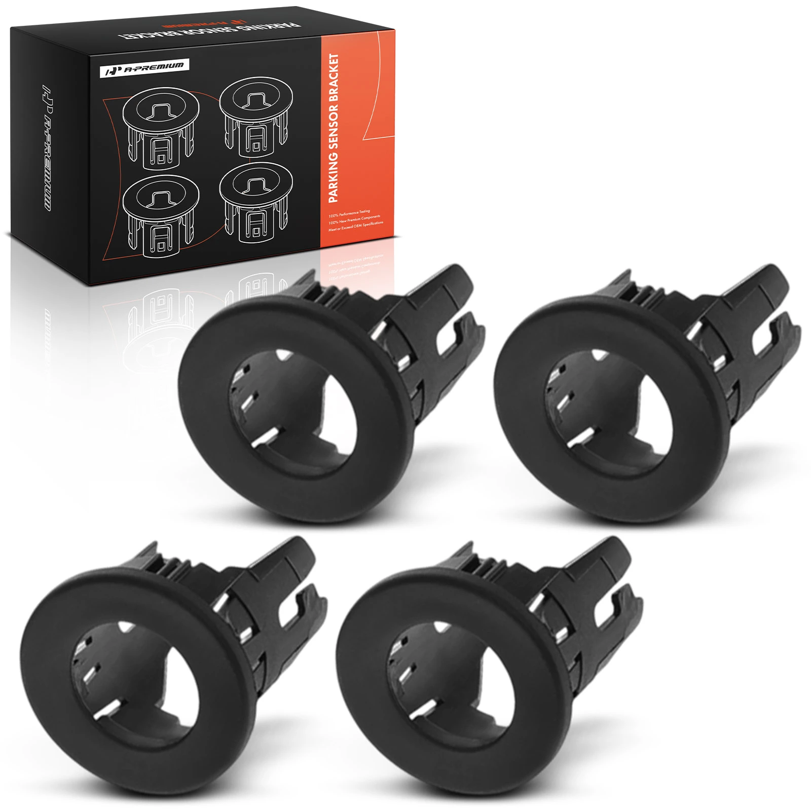 4 Pcs Rear Inner & Outer Driver & Passenger Parking Sensor Bezel for 2019-2025 GMC Sierra 1500