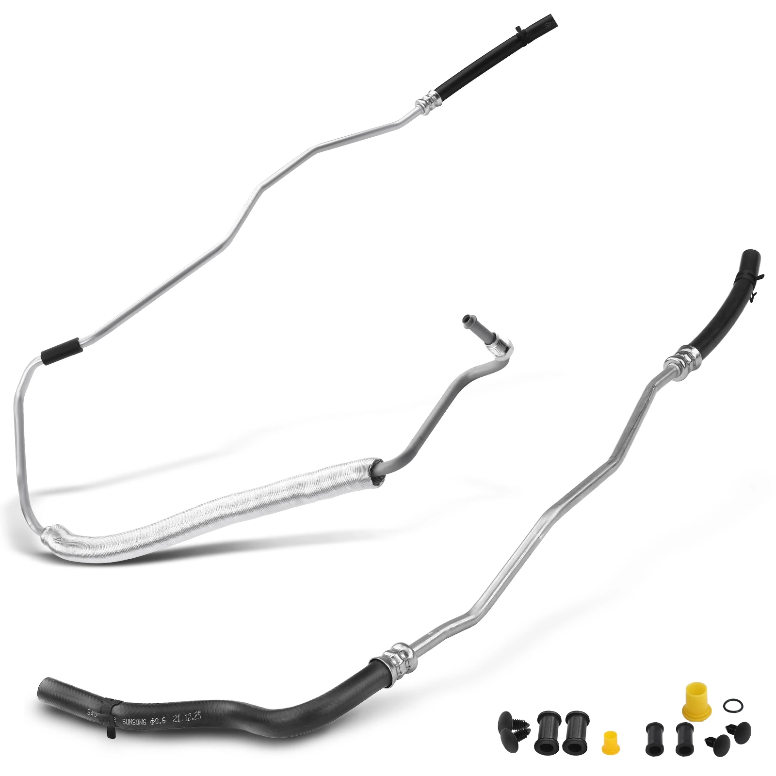 2 Pcs Power Steering Return Line Hose Assembly for 2012-2016 Chevrolet Impala