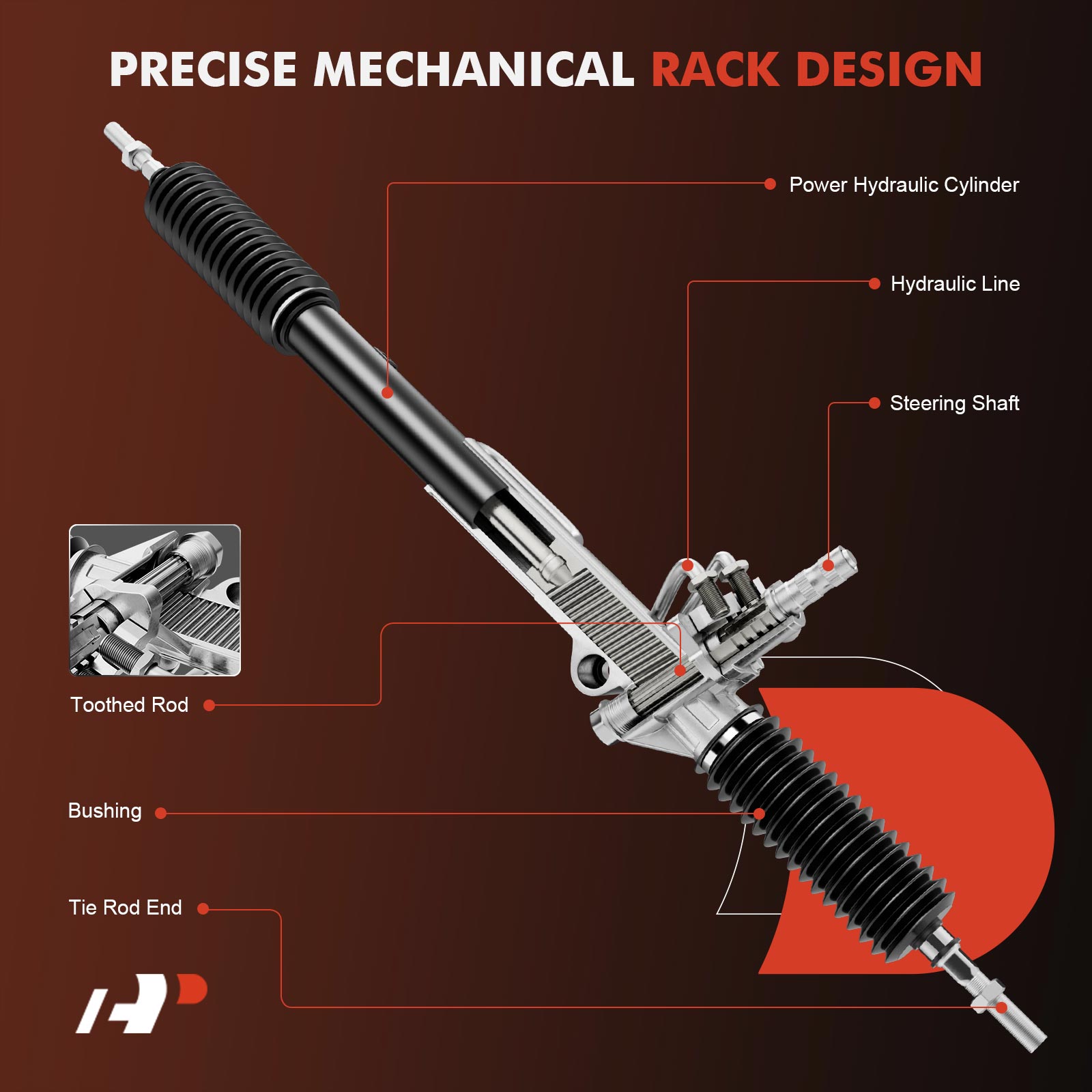 Power Steering Rack and Pinion Assembly for Chrysler PT Cruiser 04-09