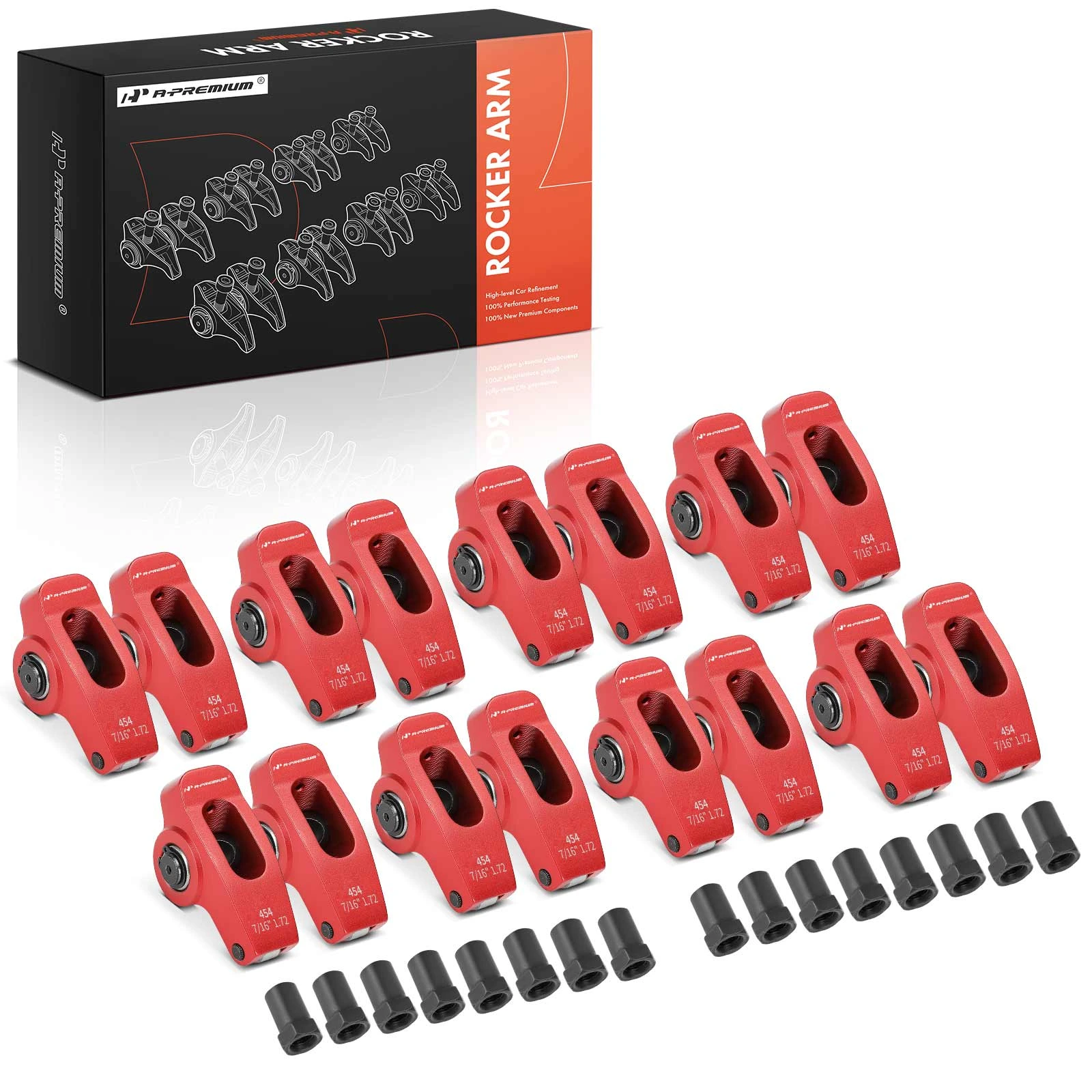 Red 2024 Aluminum Rocker Arm Set
