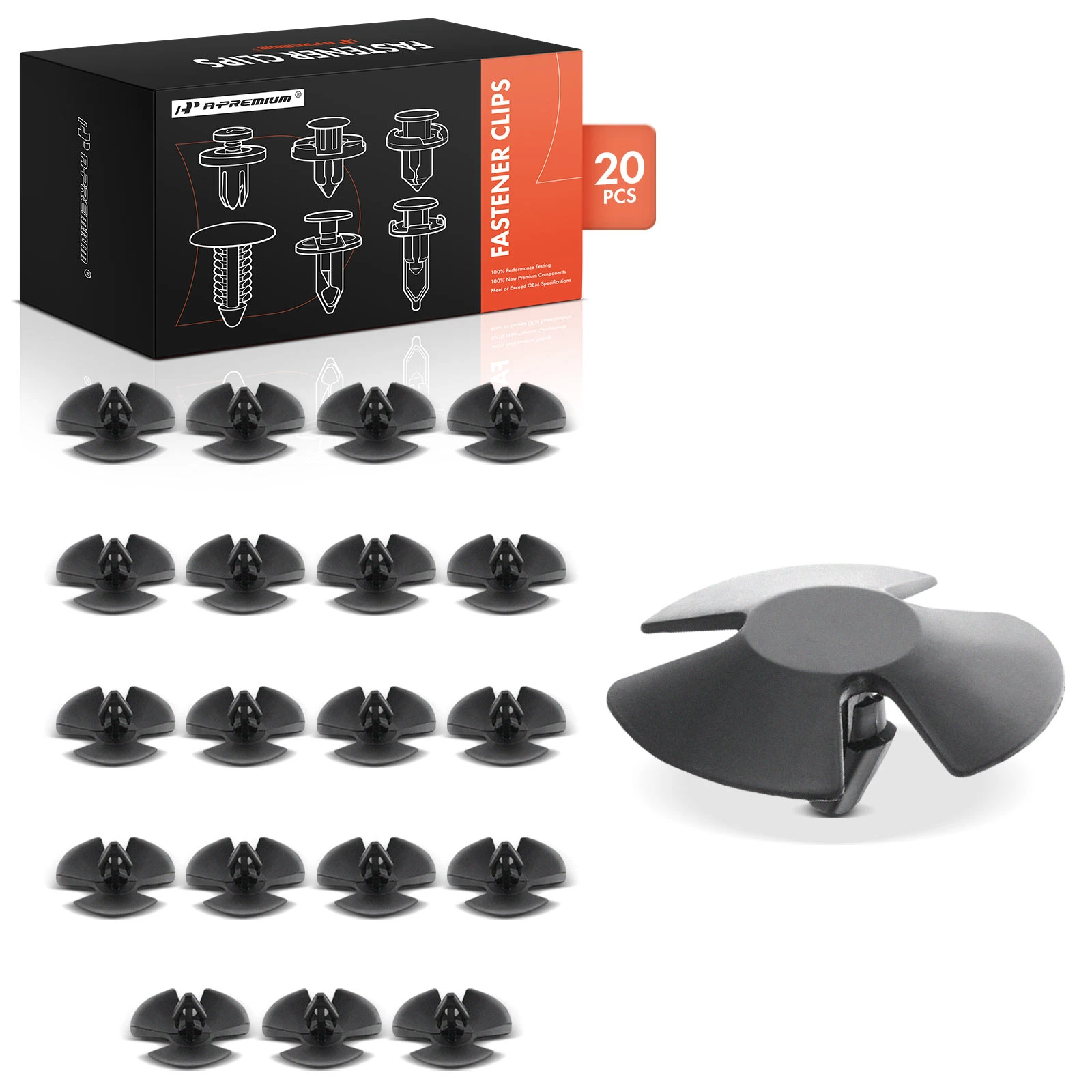 20 Pcs 8mm Nylon Hood Insulation Retainer Clips