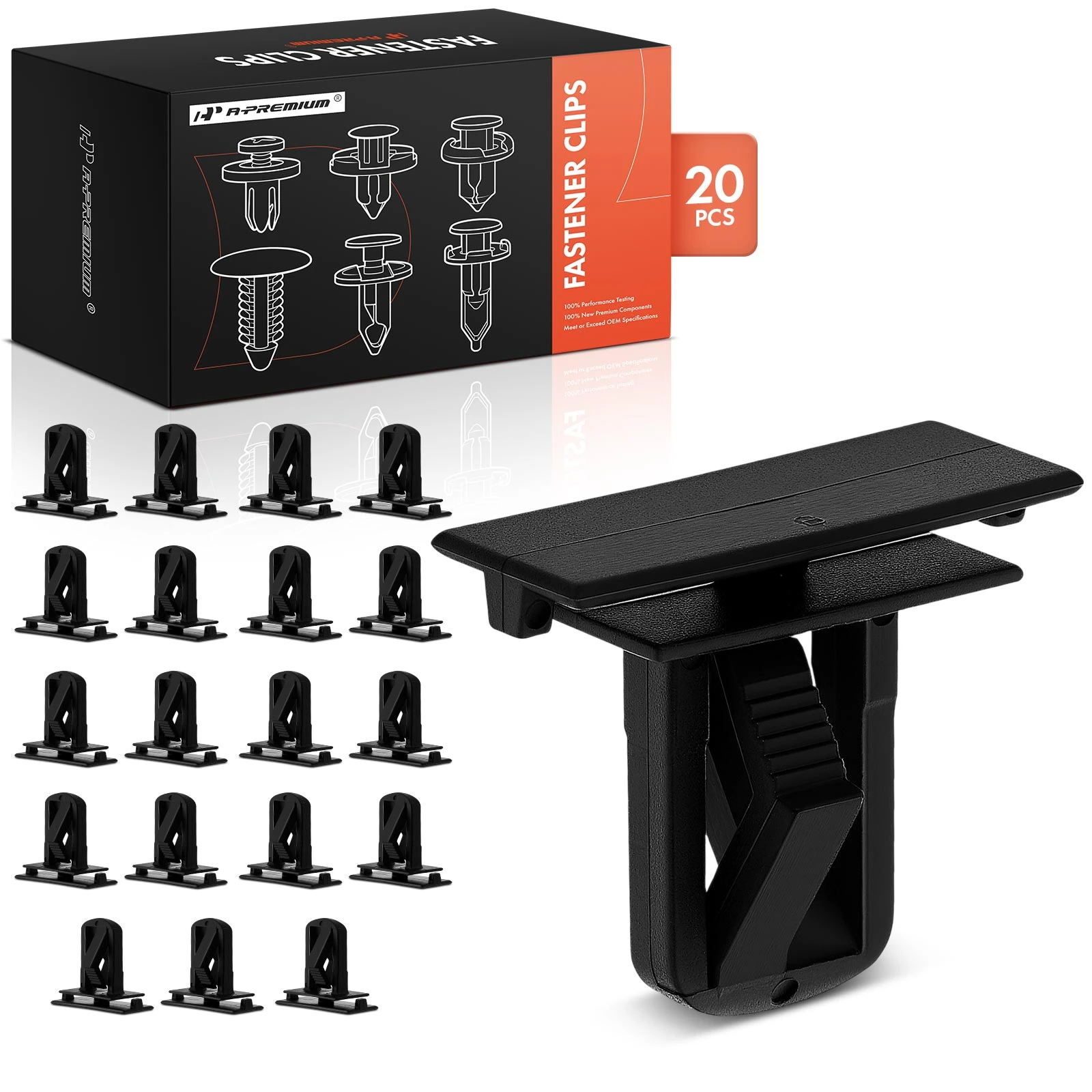 20 Pcs 27/32 in. Panel & Bumper Fascia Retainer Clips