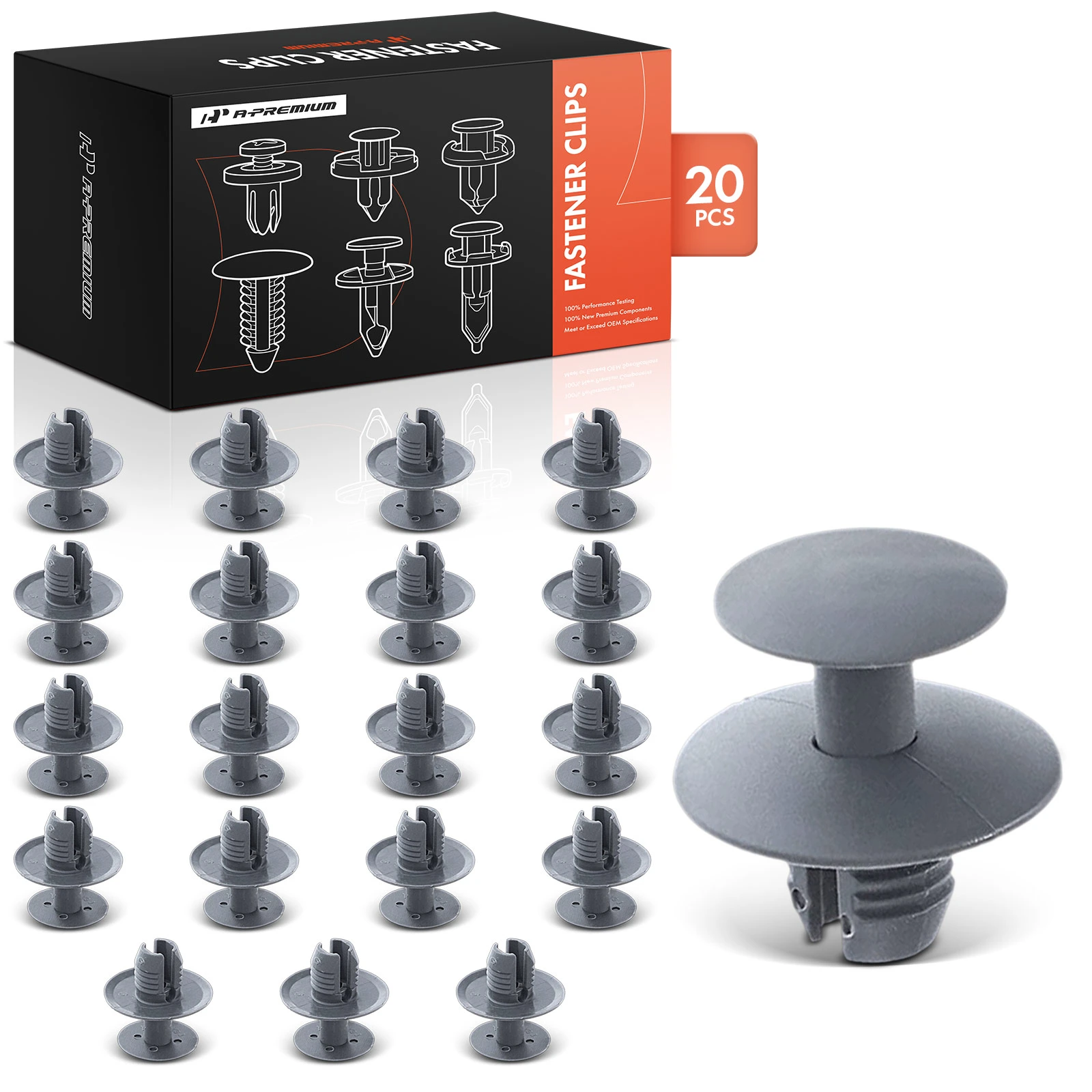 20 Pcs 8mm Mounting Expansion Rivet Retainer Clip Push-Type