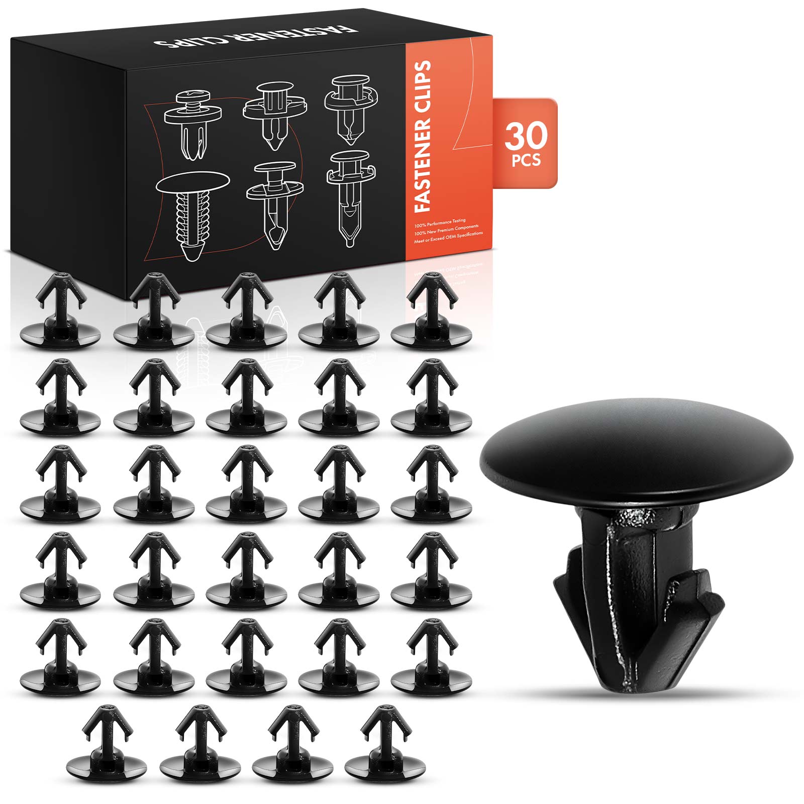 30 Pcs 5.5mm Nylon Weatherstrip Retainer Fasteners