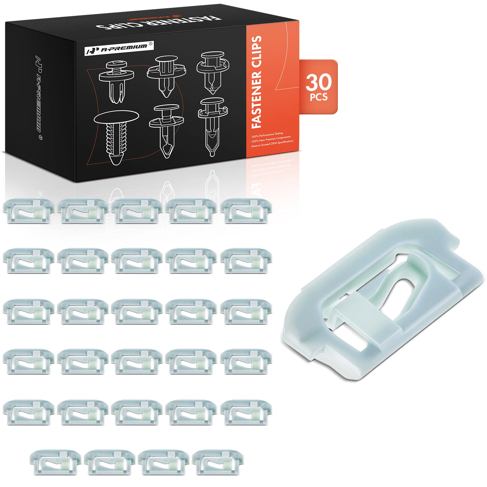 30 Pcs 30.16mm x 14.29mm Nylon Fasteners Window Reveal Moulding Clips