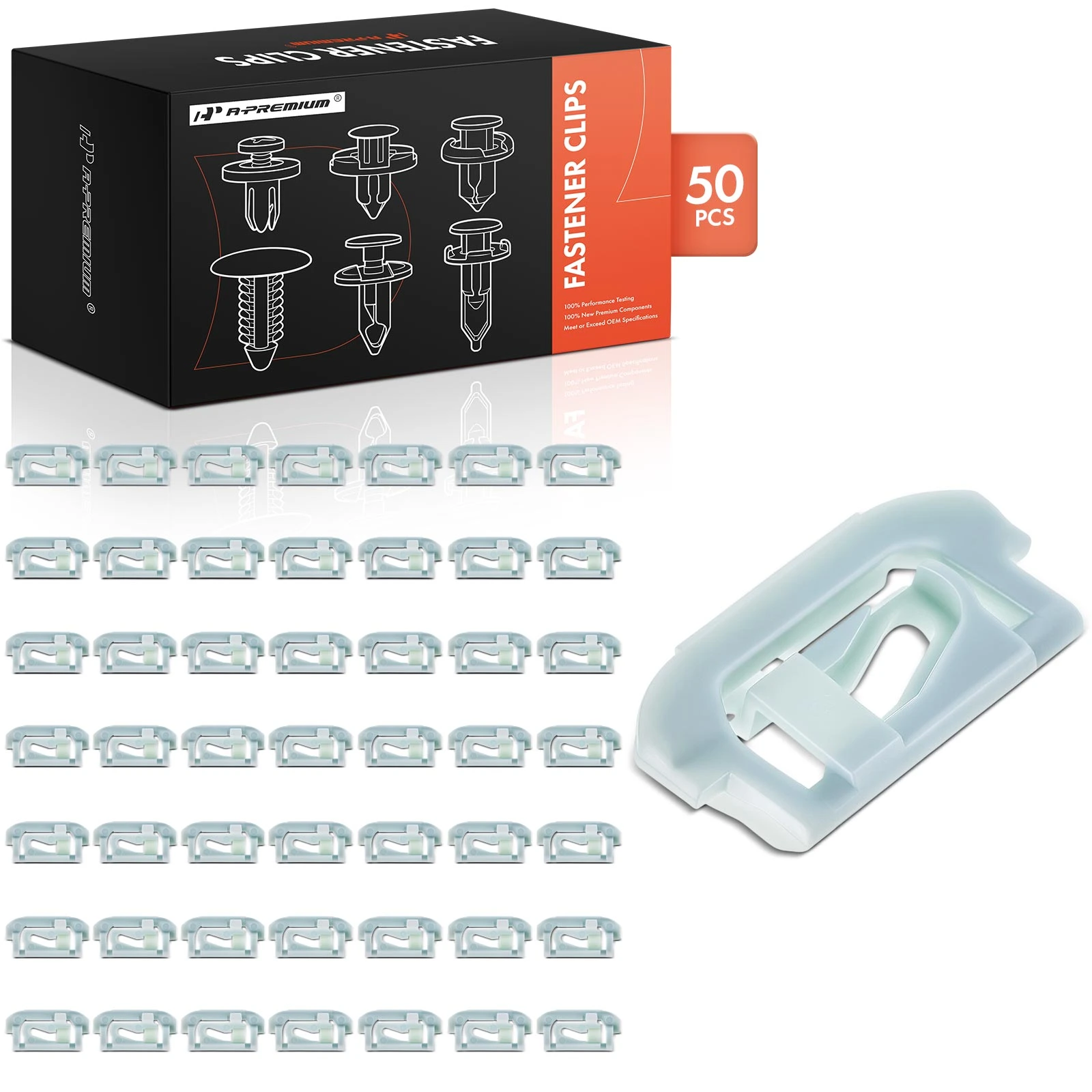 50 Pcs 30.16mm x 14.29mm Nylon Fastener Window Reveal Moulding Clip