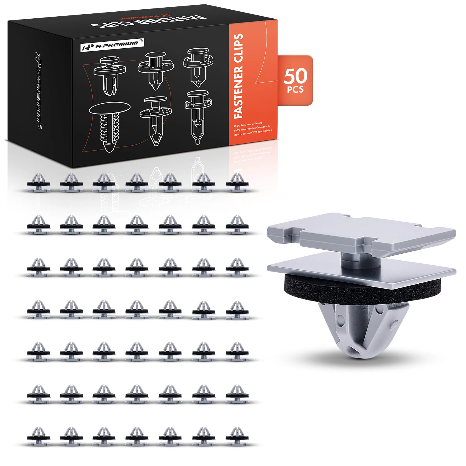 50 Pcs 9mm Nylon Rocker Moulding Clips with Sealer