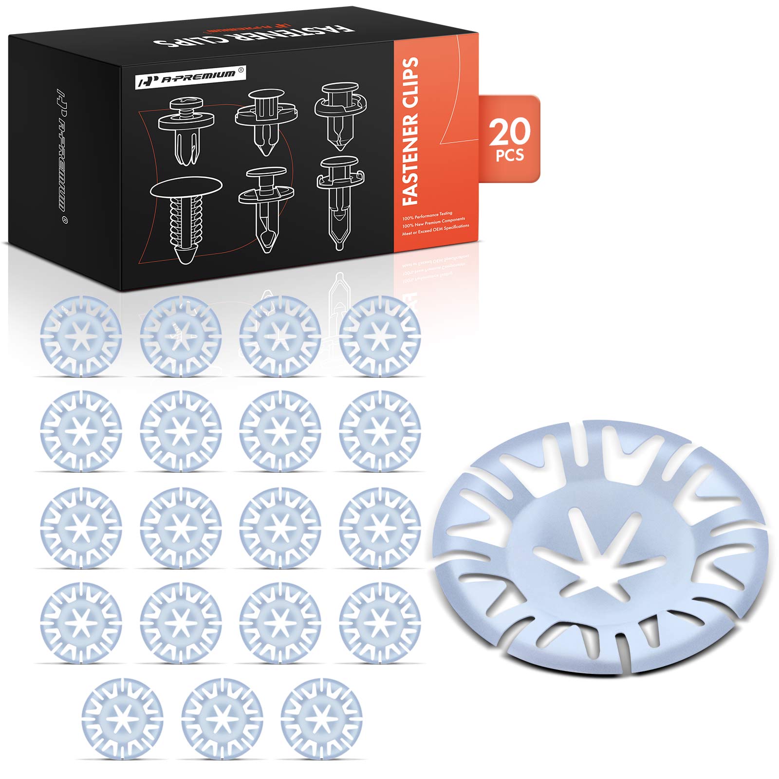 20 Pcs 30mm Metal Splash Shield & Wheel Well Retainer Clip Push-On