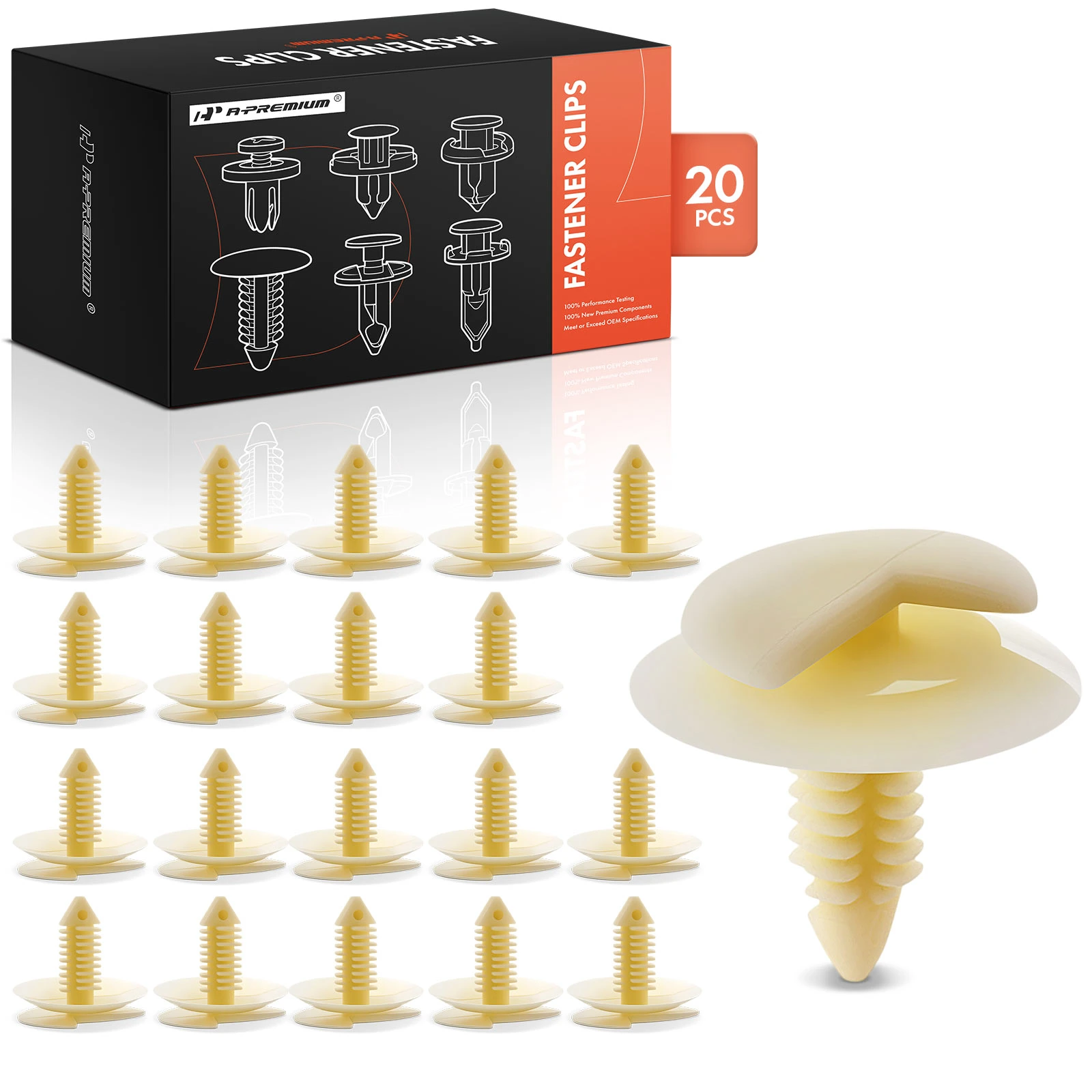 20 Pcs 5/16in Door Interior Panel Retainer Double Head Clip Fastener