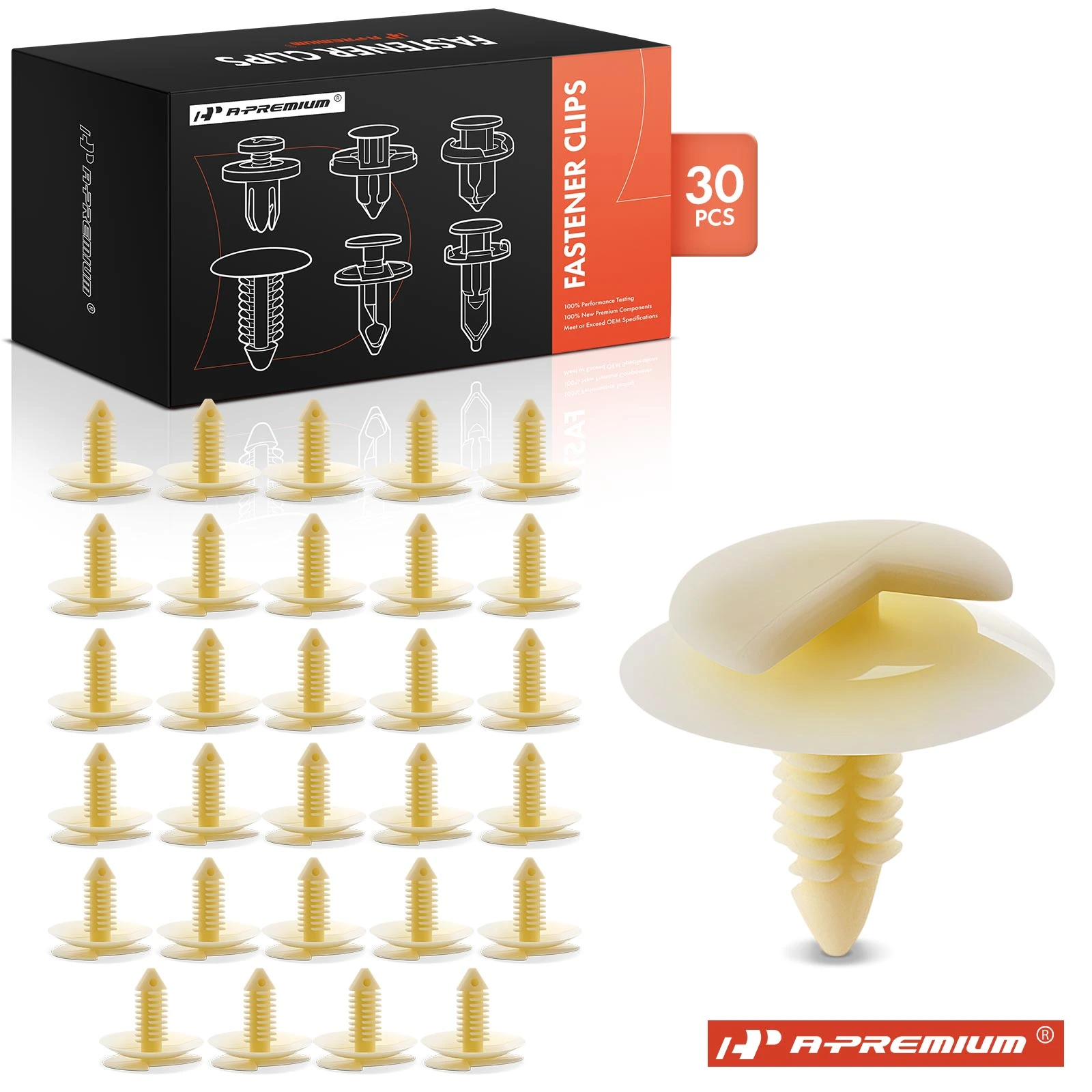 30 Pcs 5/16in Door Interior Panel Retainer Double Head Clip Fastener