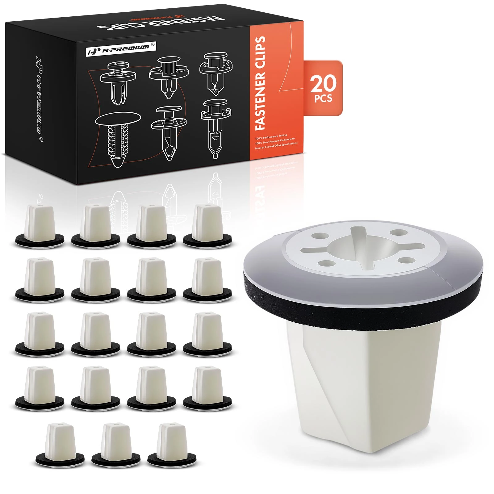 2016-2021 Mazda CX-3 20 Pcs Nylon White Screw Grommet A-Premium APRCF1417