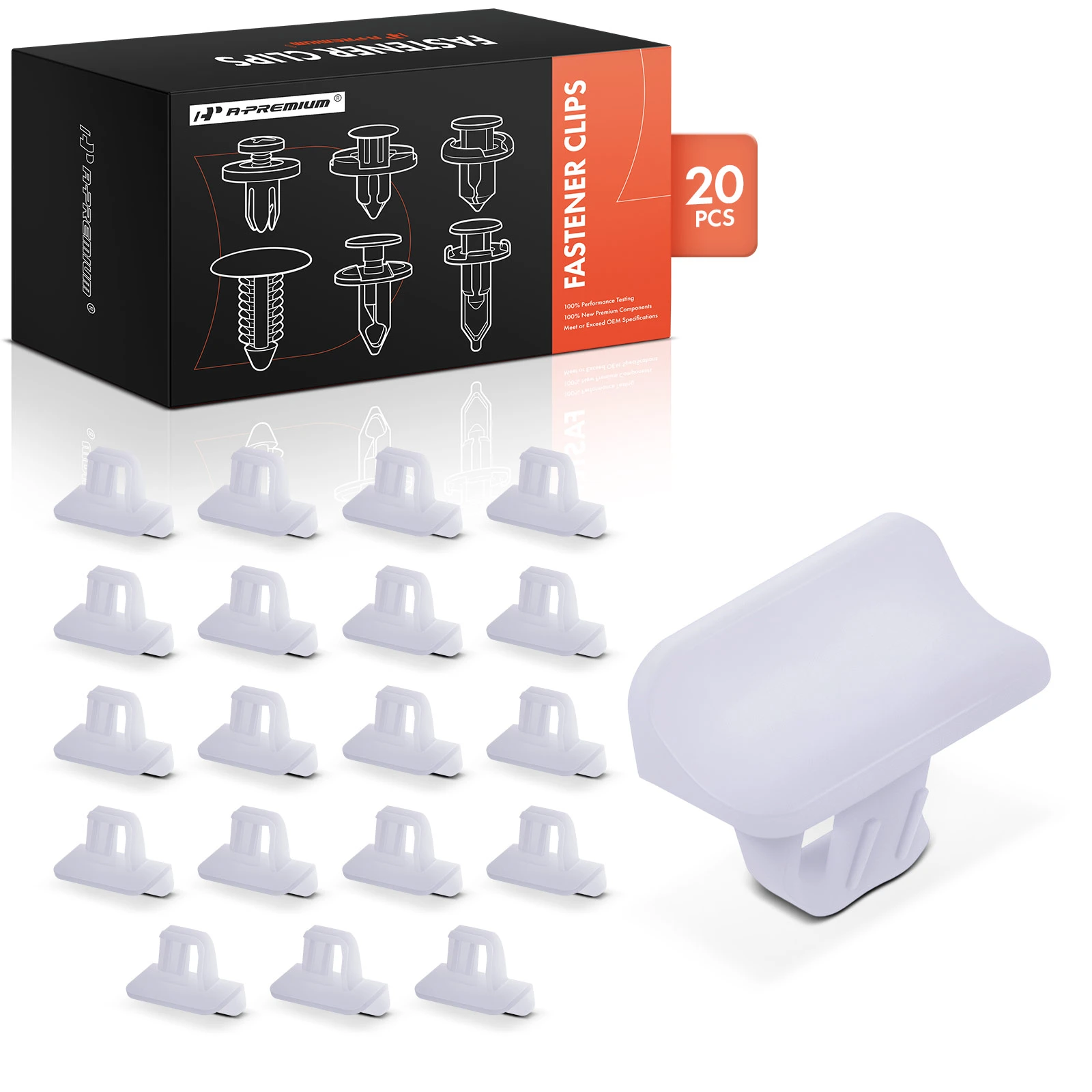 20 Pcs Nylon Moulding Retainer Clip Fastener