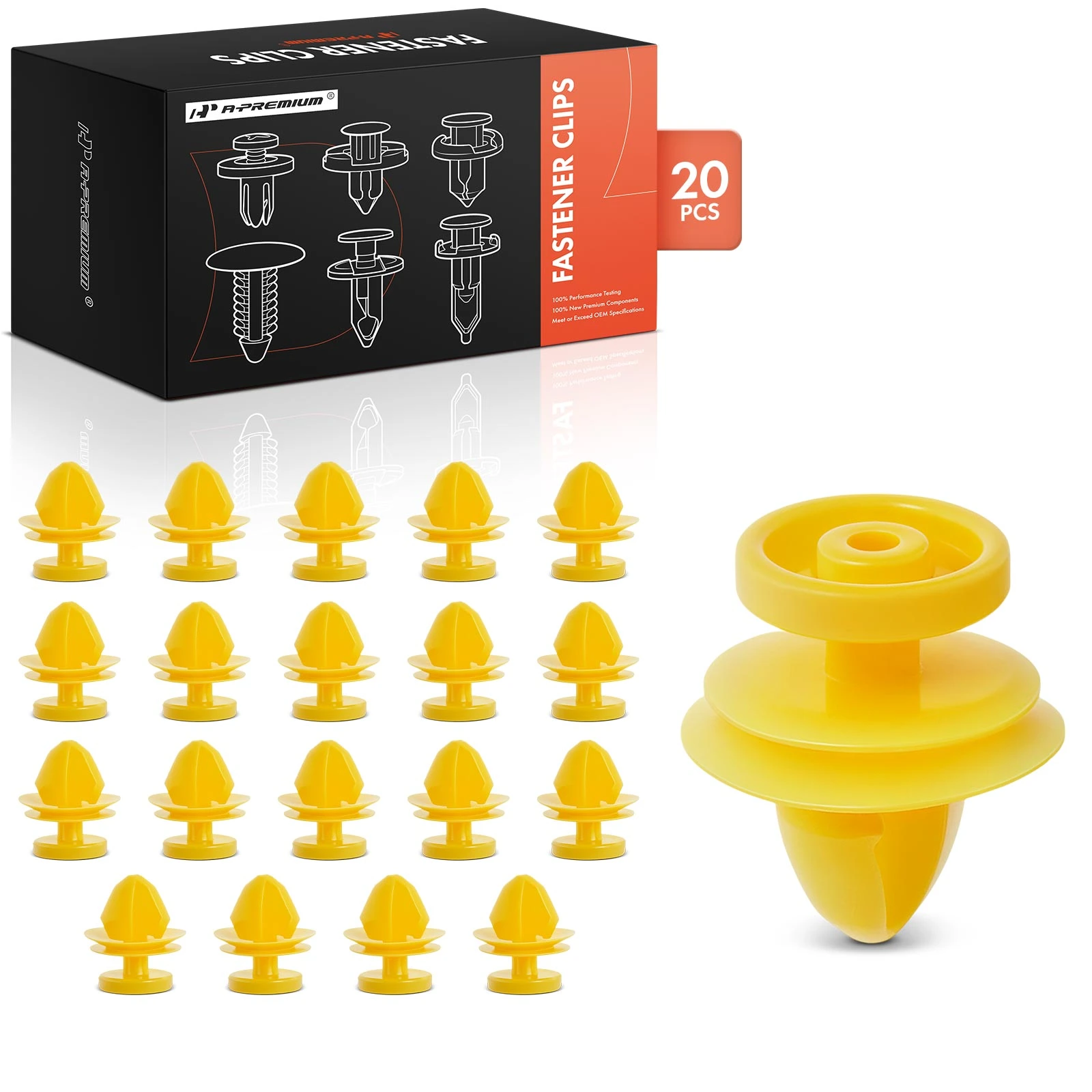 20 Pcs 12mm Nylon Trim Side Skirt & Sill Rocker Moulding Retainer Clips