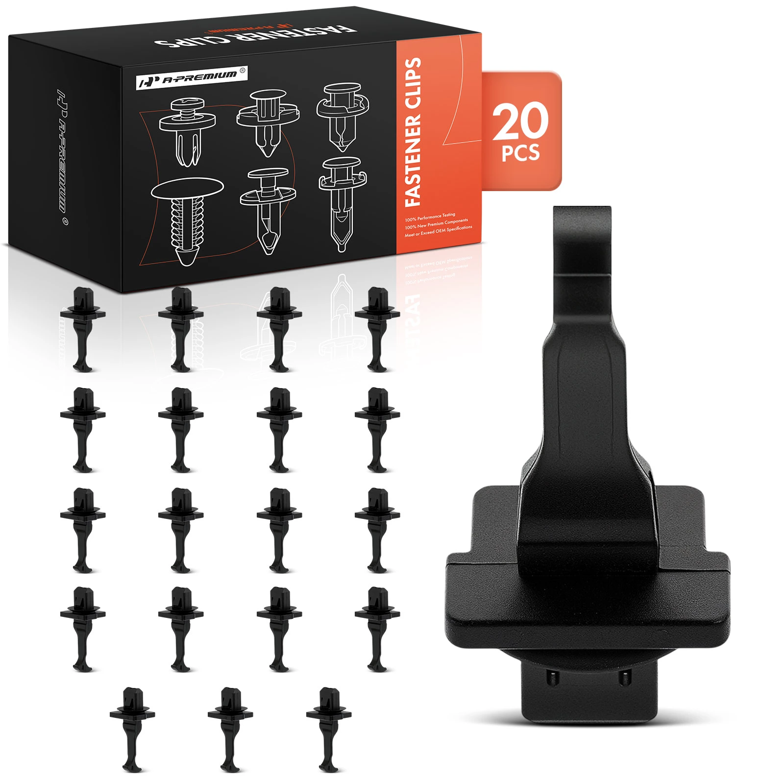 20 Pcs 7x12mm Nylon Roof Garnish & Front Pillar Post Trim Retainer Clip