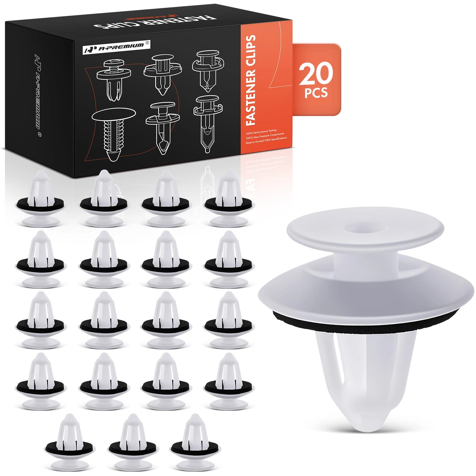 2010-2018 Mercedes-Benz Sprinter 2500 20 Pcs Nylon White Tailgate Garnish Retainer A-Premium APRCF1883