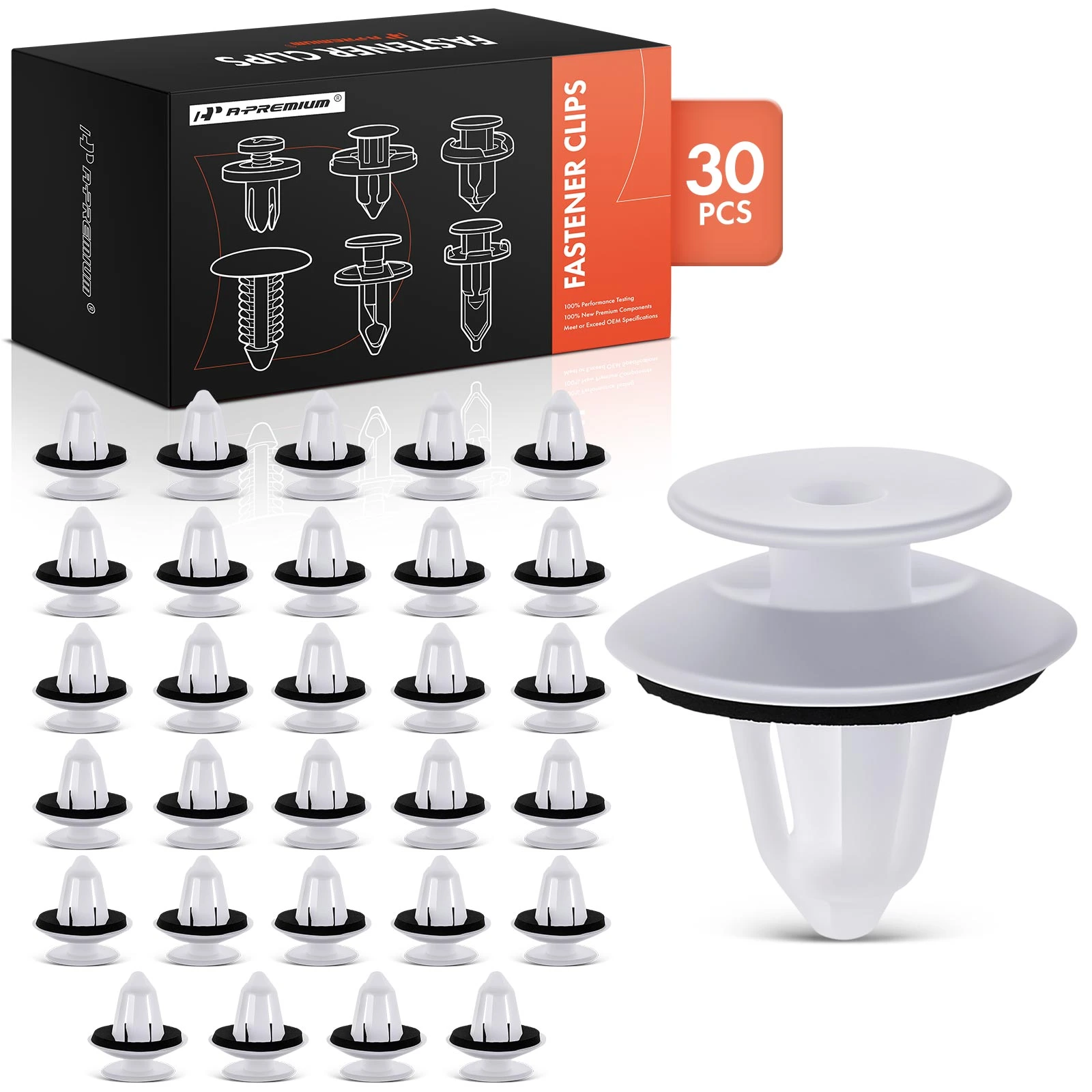 2010-2018 Mercedes-Benz Sprinter 2500 30 Pcs Nylon White Tailgate Garnish Retainer A-Premium APRCF1884