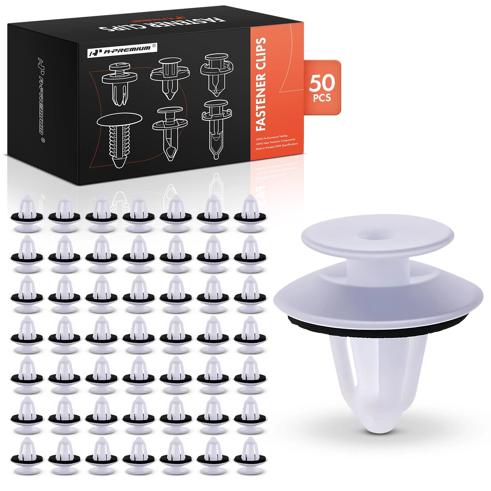 2010-2018 Mercedes-Benz Sprinter 2500 50 Pcs Nylon White Tailgate Garnish Retainer A-Premium APRCF1885