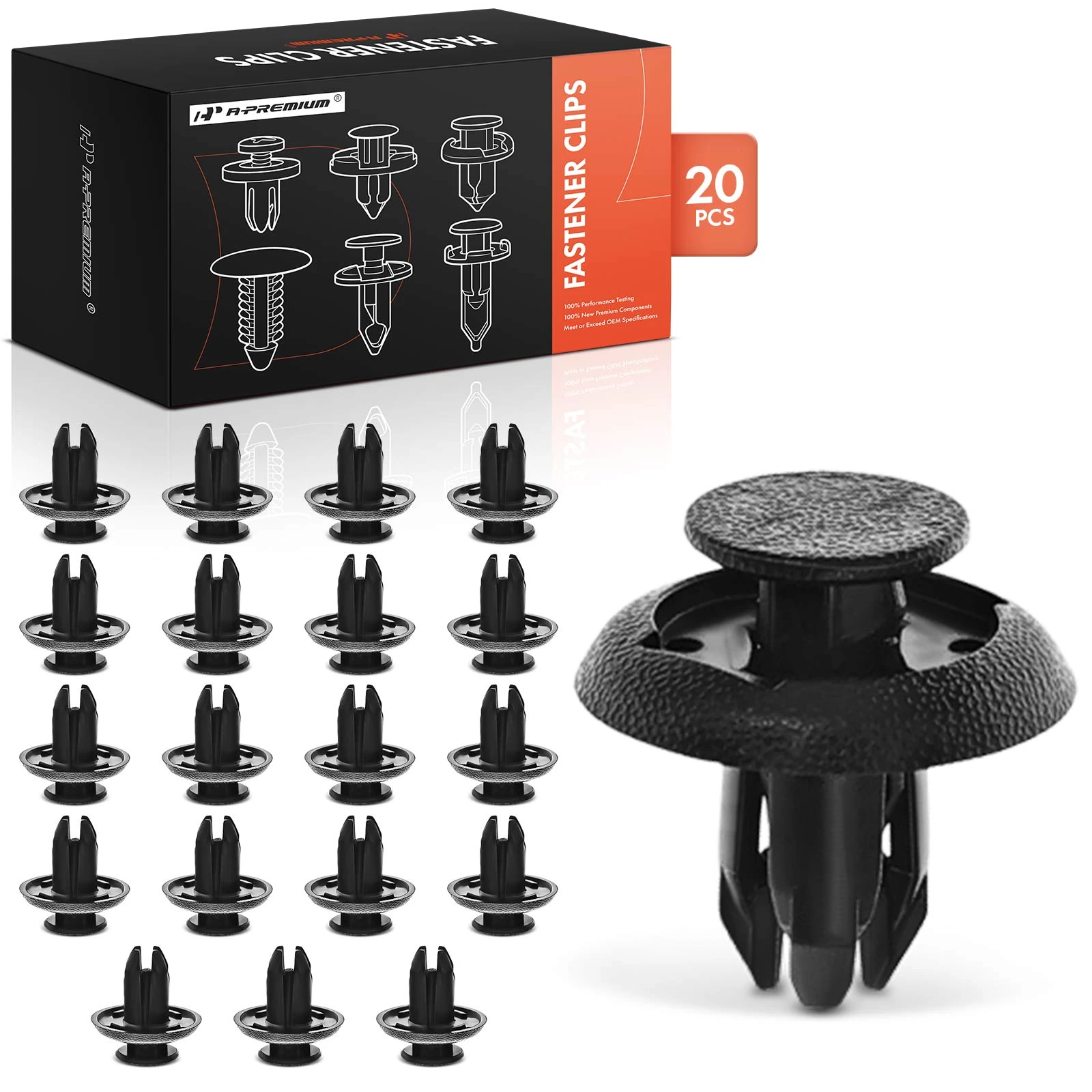 20 Pcs 8mm Splash Shield Bumper Clips Fender Liner Fastener