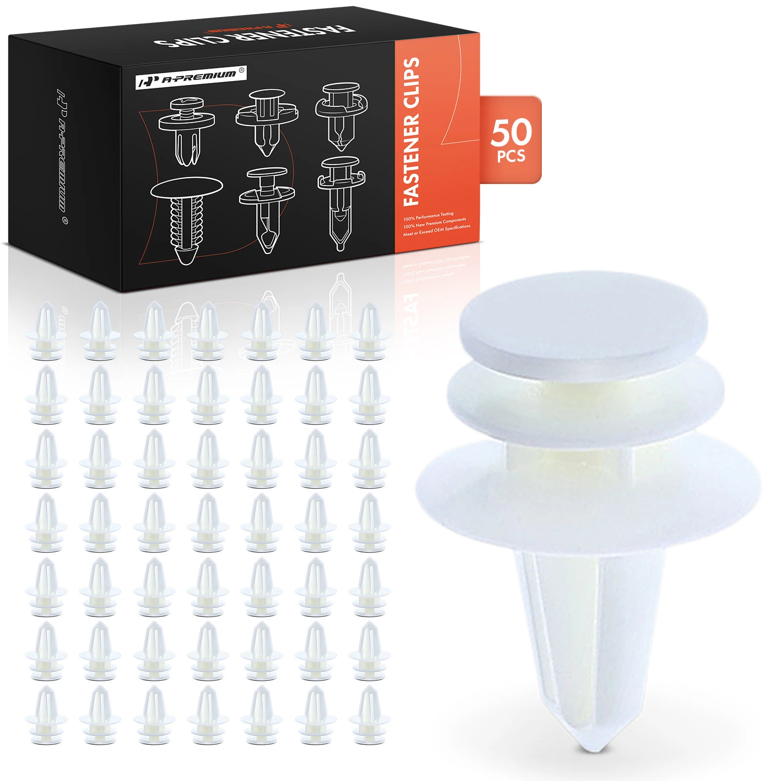 50 Pcs 12mm Nylon Door Trim Panel Retainer Clips