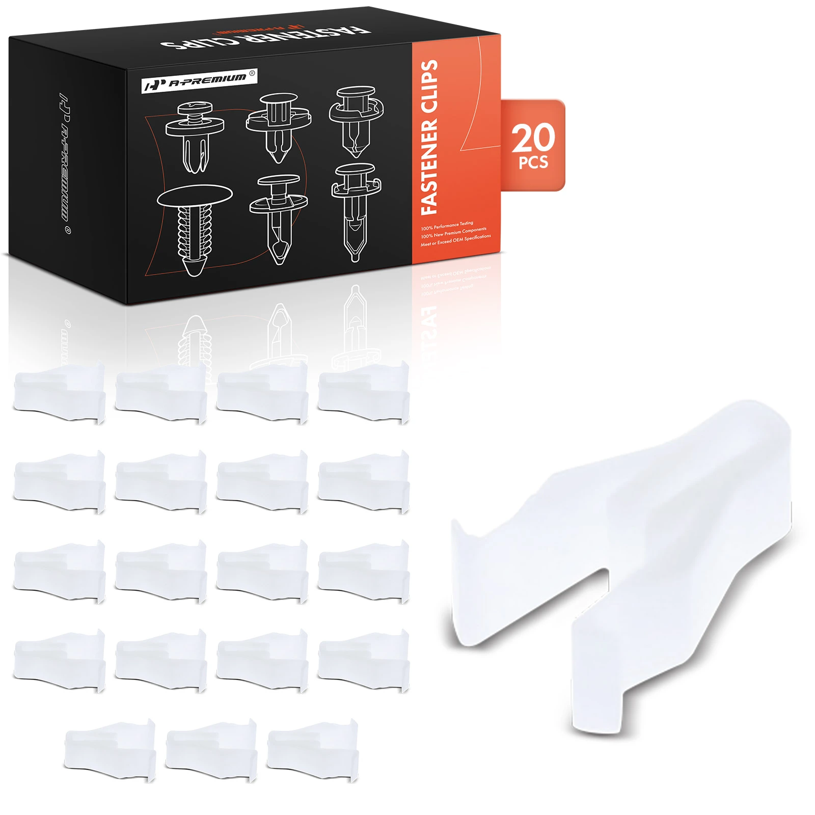 20 Pcs 10.3mm Nylon Instrument & Side Panel Retainer Clip