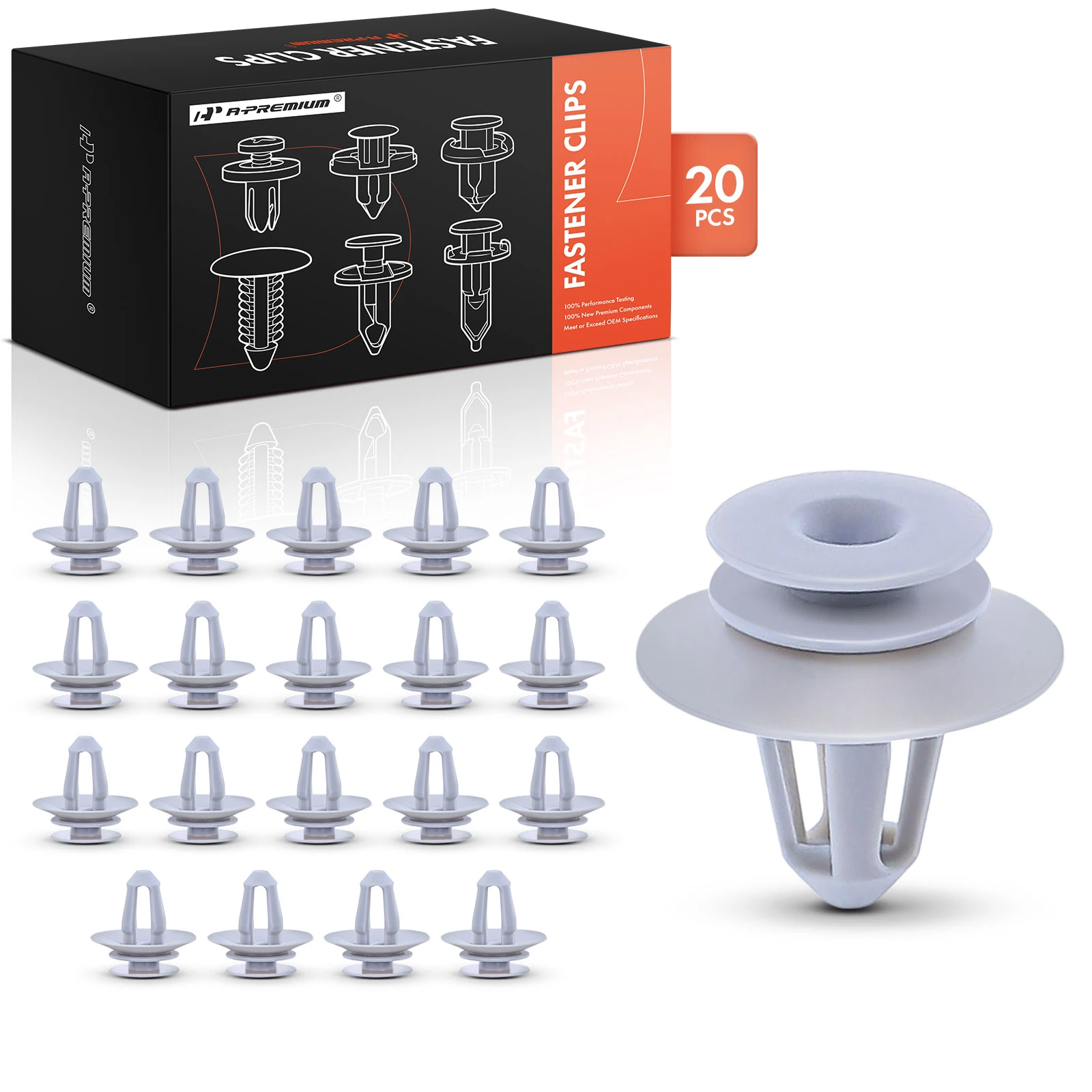 2010-2017 Mercedes-Benz Sprinter 2500 20 Pcs Nylon Gray Headliner Retainer A-Premium APRCF2219