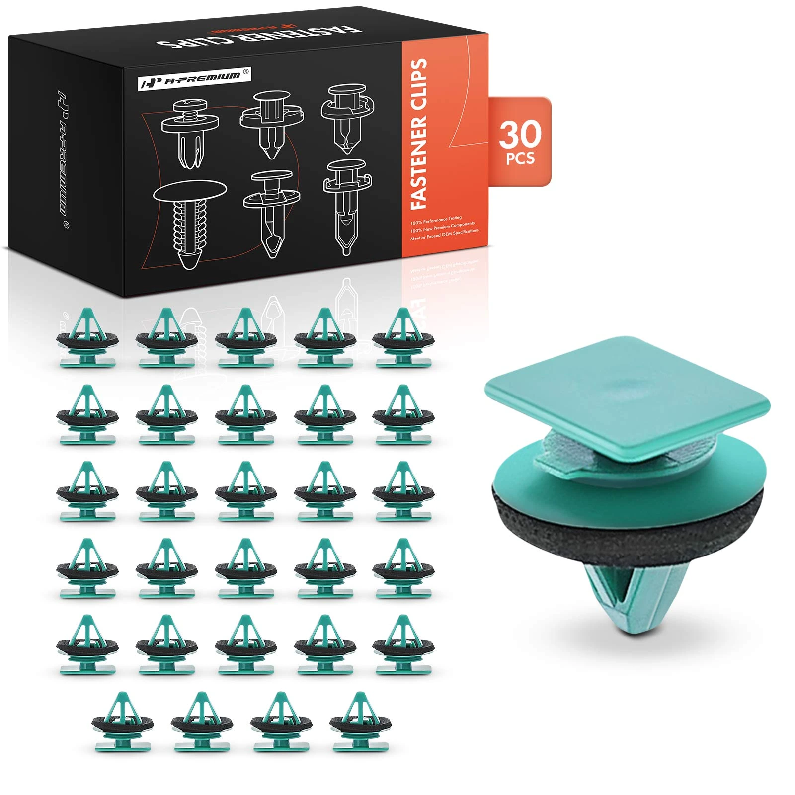 30 Pcs 11.7mm Nylon Rocker Panel Moulding Retainer Clips with Sealer