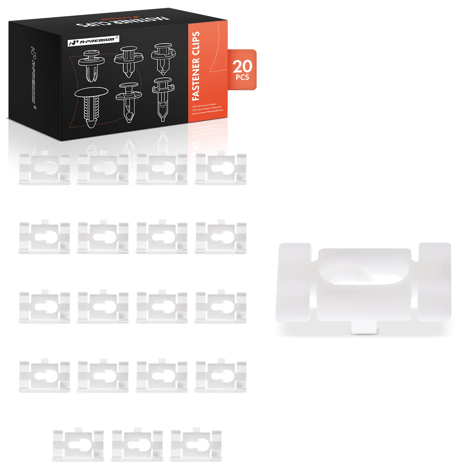 20 Pcs 24.61mm Length Nylon Quarter Belt Reveal Moulding Retainer Clips