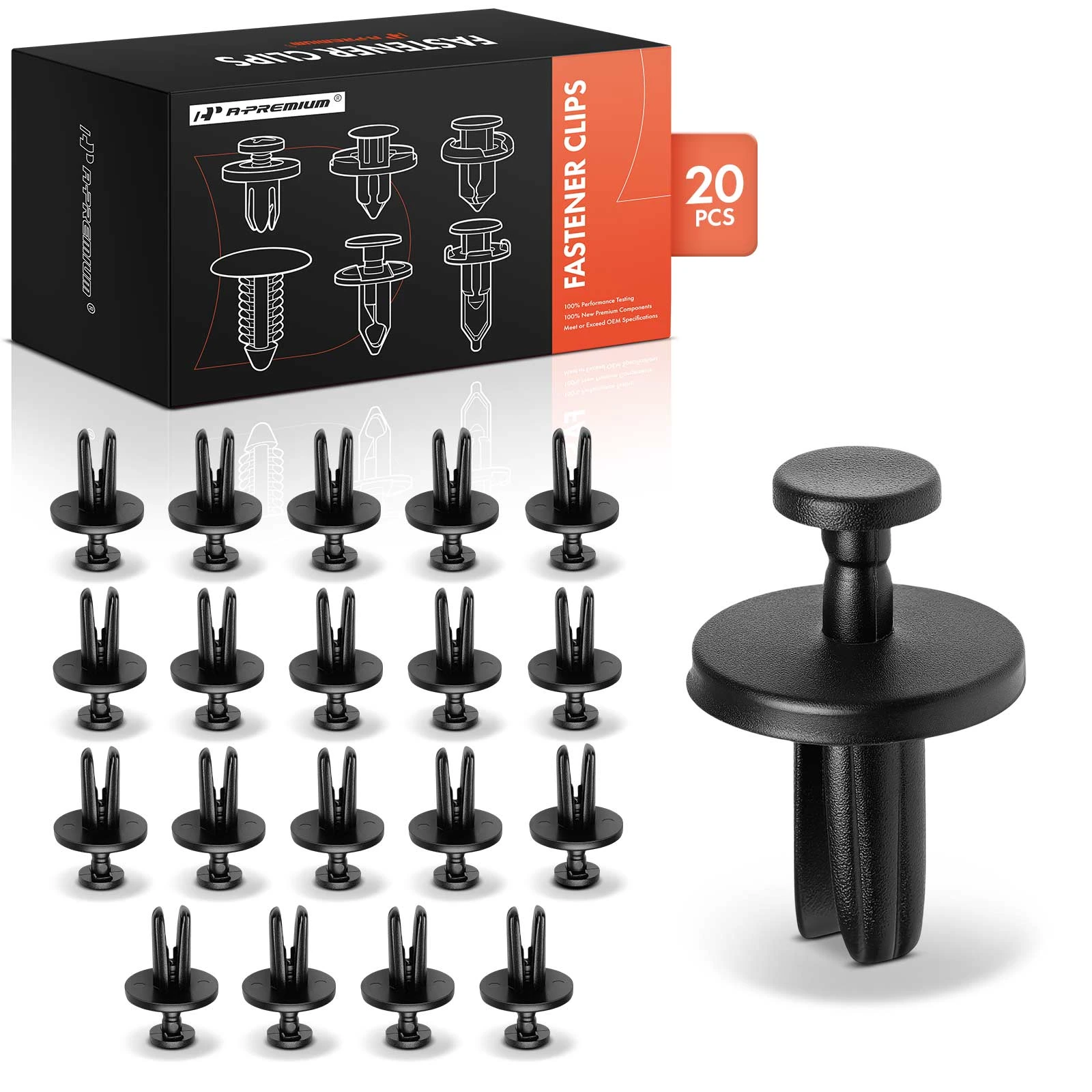 20 Pcs Nylon Bumper Fender Liner Retainer Mud Skirt Fastener