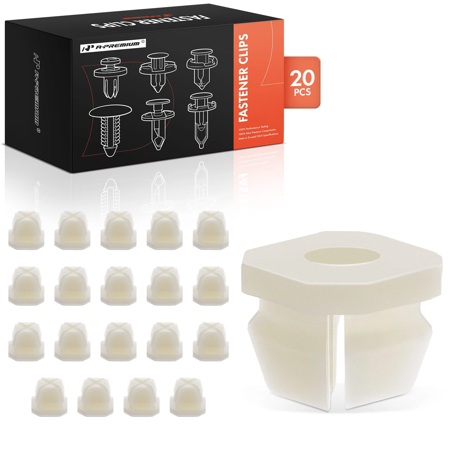 20 Pcs 7.9mm Hole Nylon Front Lights Retainer Clips