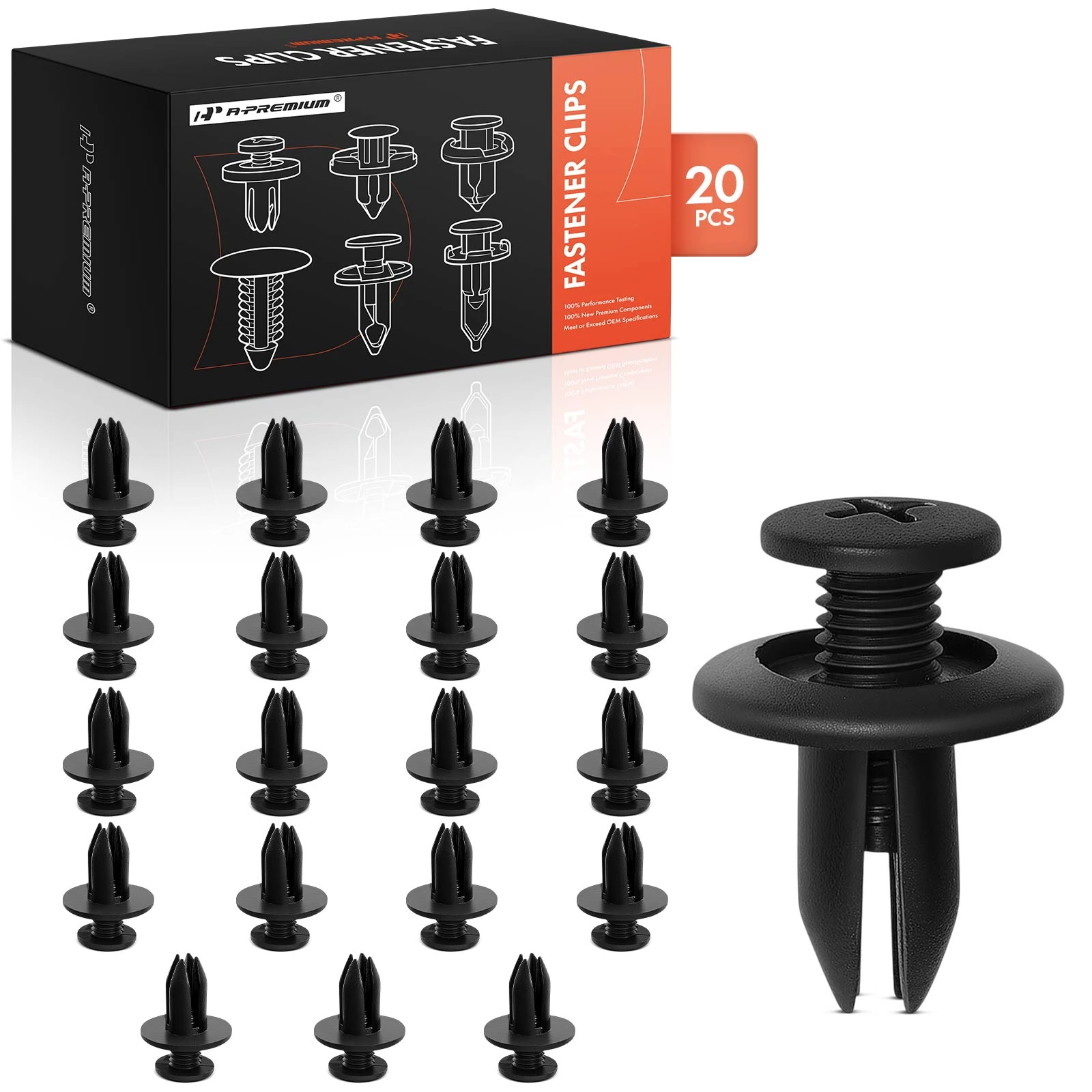 20 Pcs 7mm Retainer Bumper Clip Screw-Type