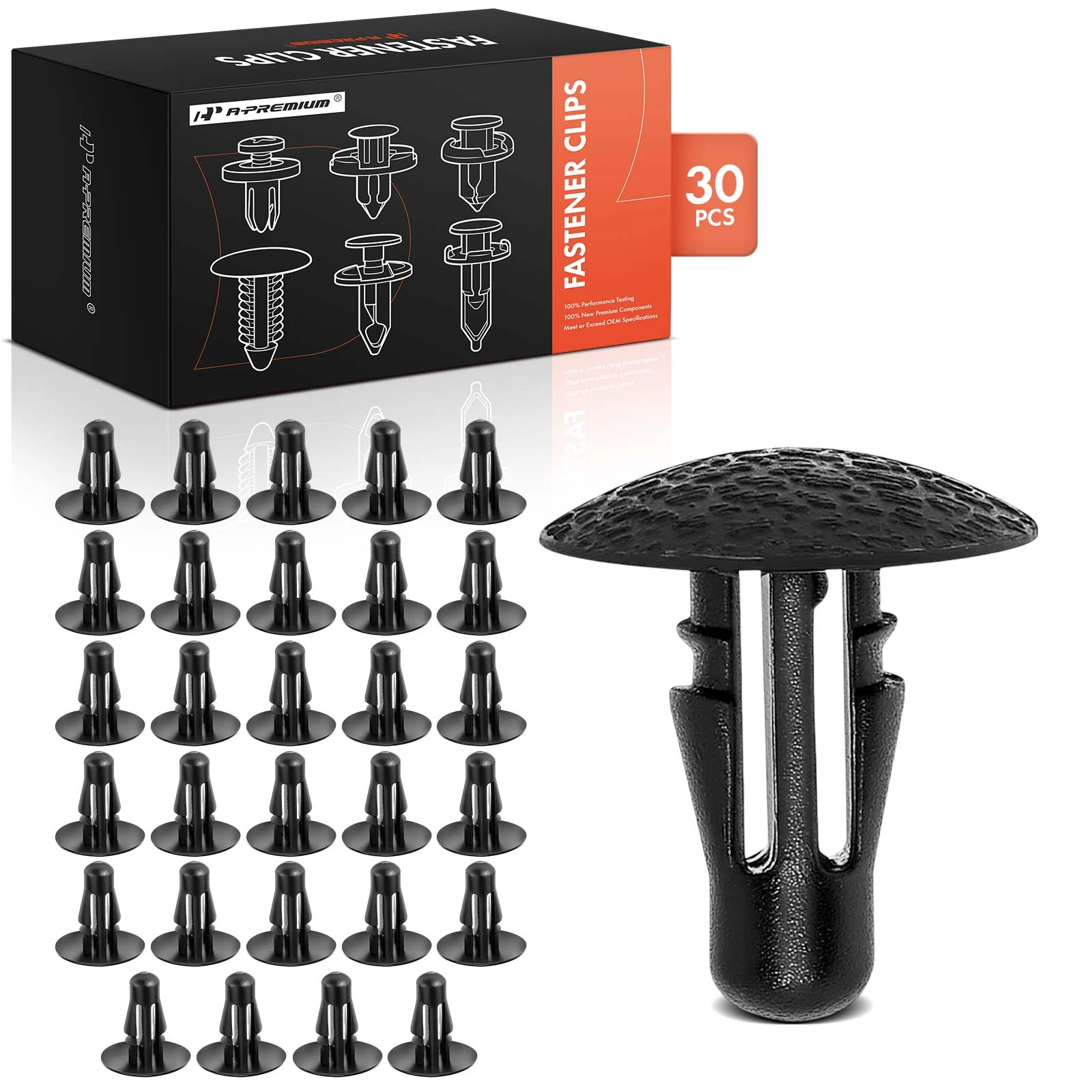 1998-2004 Nissan Frontier 30 Pcs Nylon Black Retainer Clip A-Premium APRCF2815