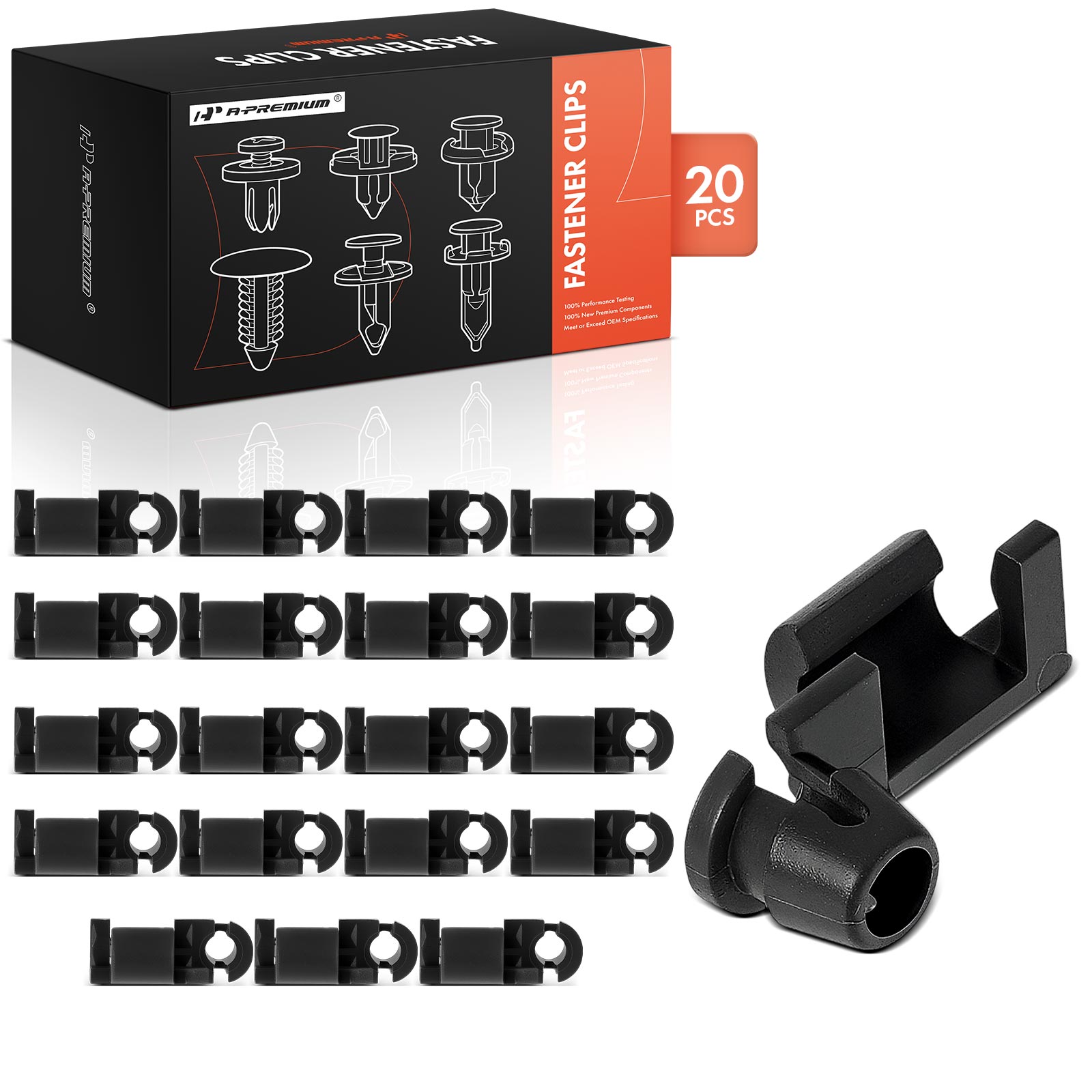 20 Pcs 6mm Nylon Right Side Door Lock Rod End Retainer Clip Fastener