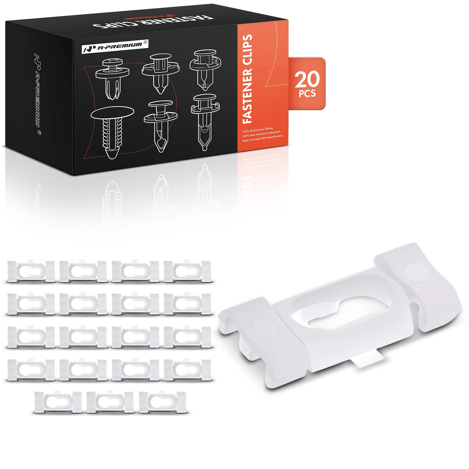 20 Pcs Nylon Quarter Belt Reveal Moulding Clip Fastener